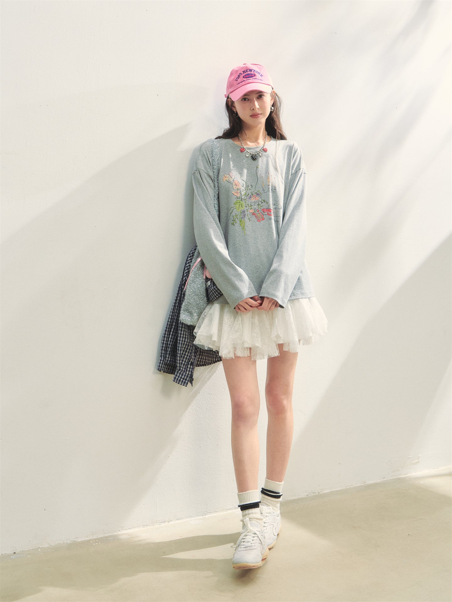 AsGony ASG25302 Flower printed top (2color)