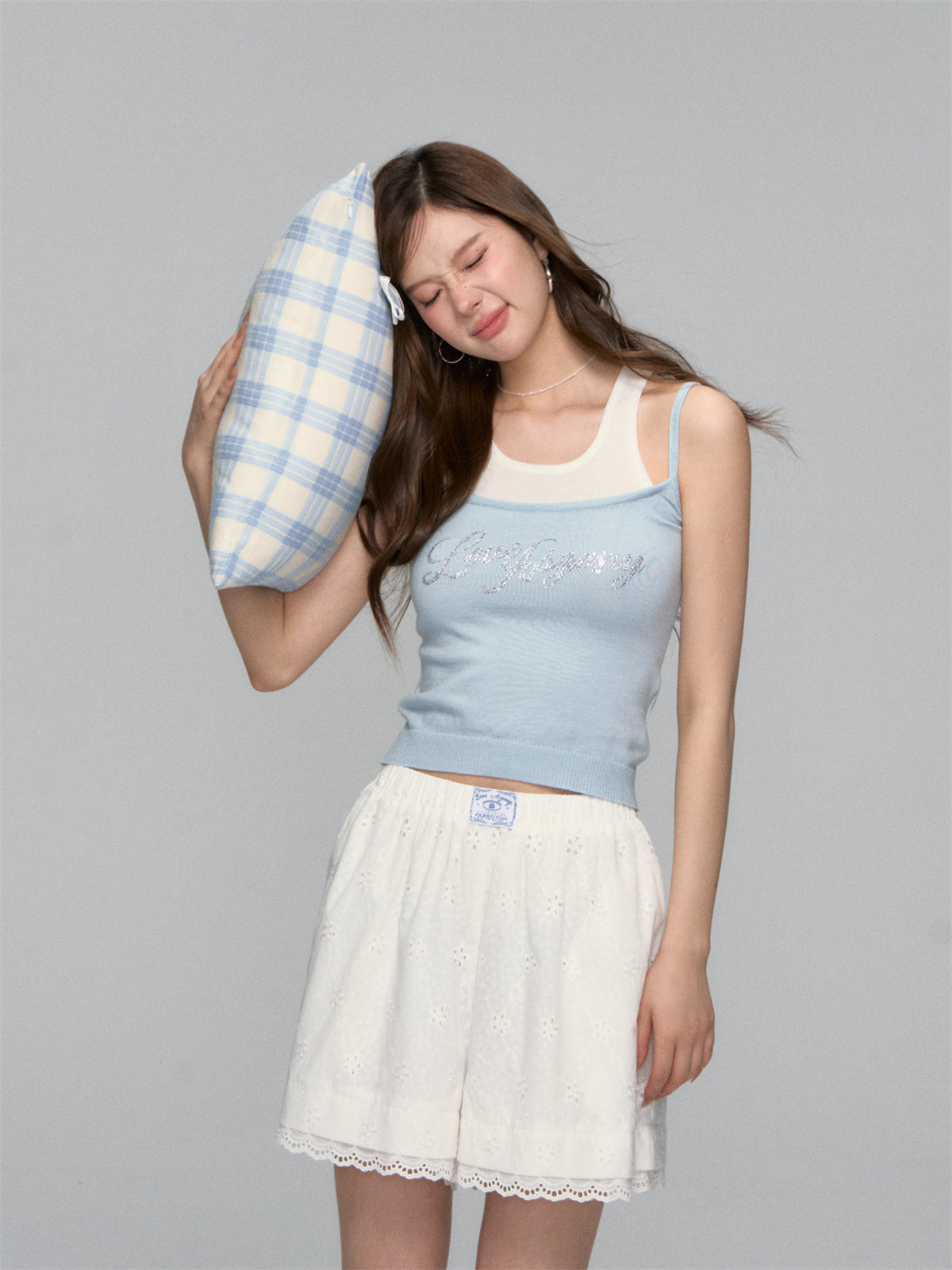 AsGony ASG25112 Wool blend knitted vest (3color)