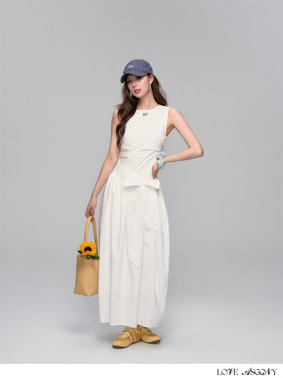 AsGony ASG25144 Simple Strappy Sleeveless Dress