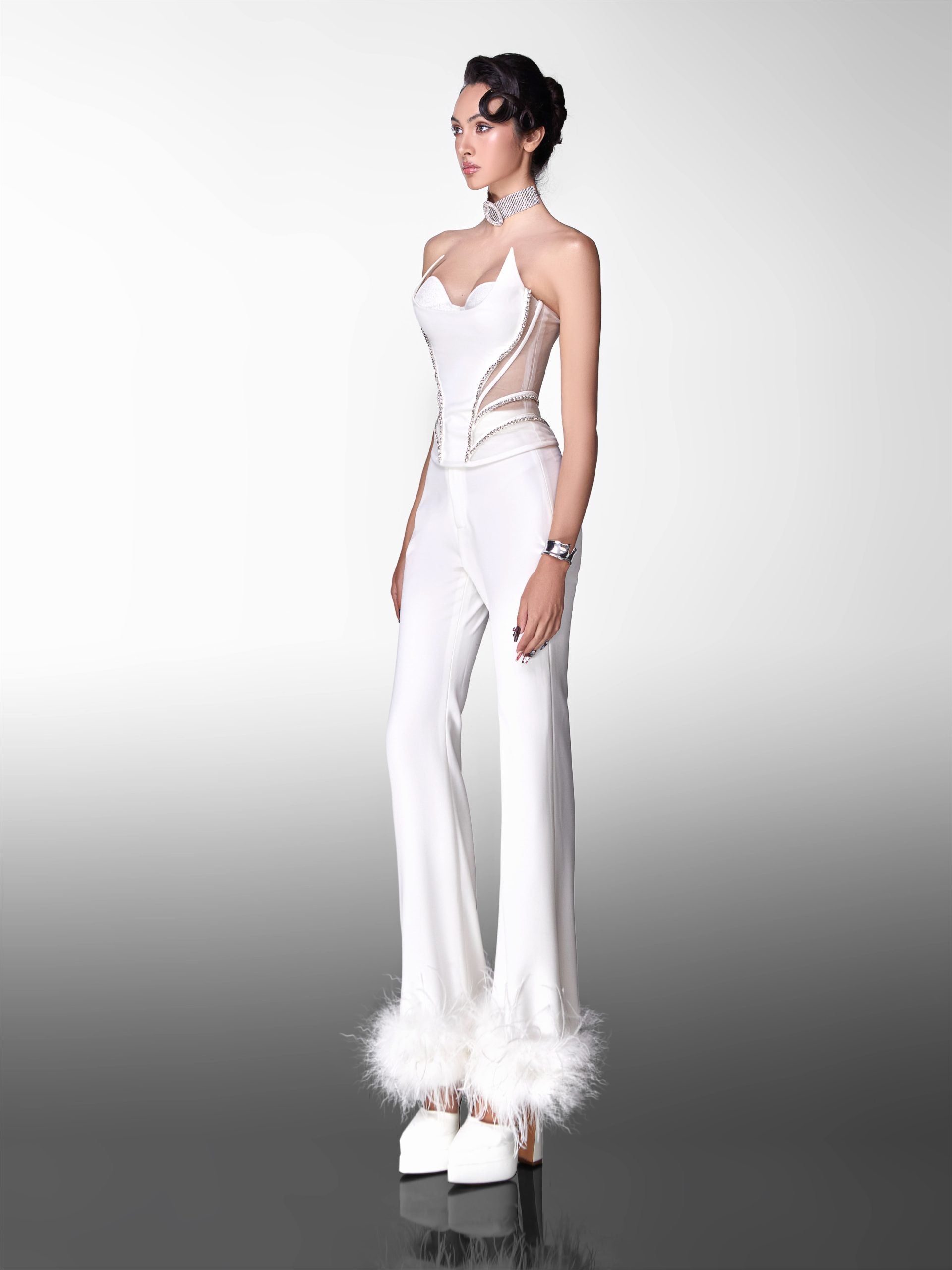 Glam Doll Flared pants Or sequins Corset Set(Separate)
