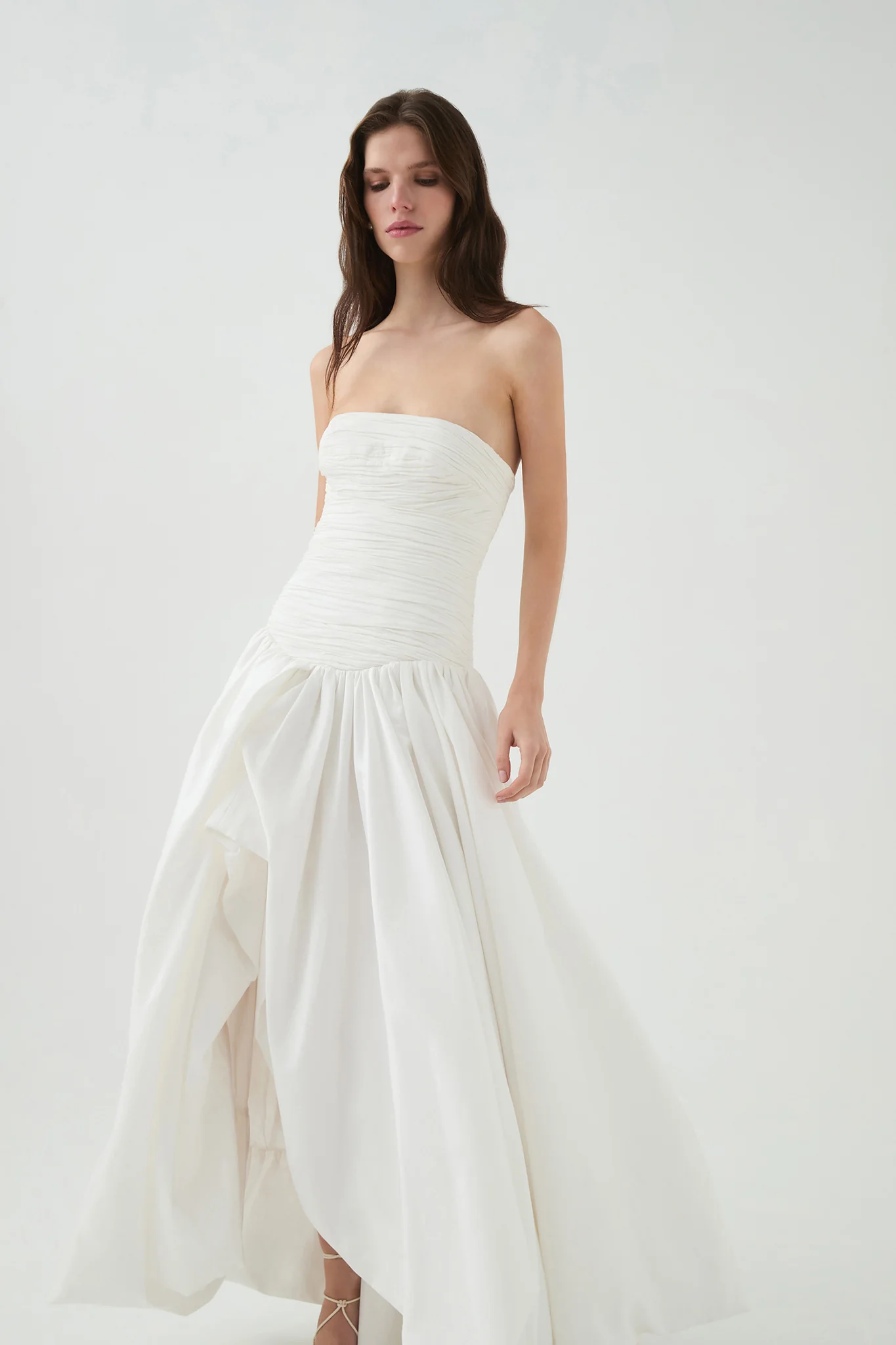 Aje Violette Bubble Hem Maxi Dress(white)