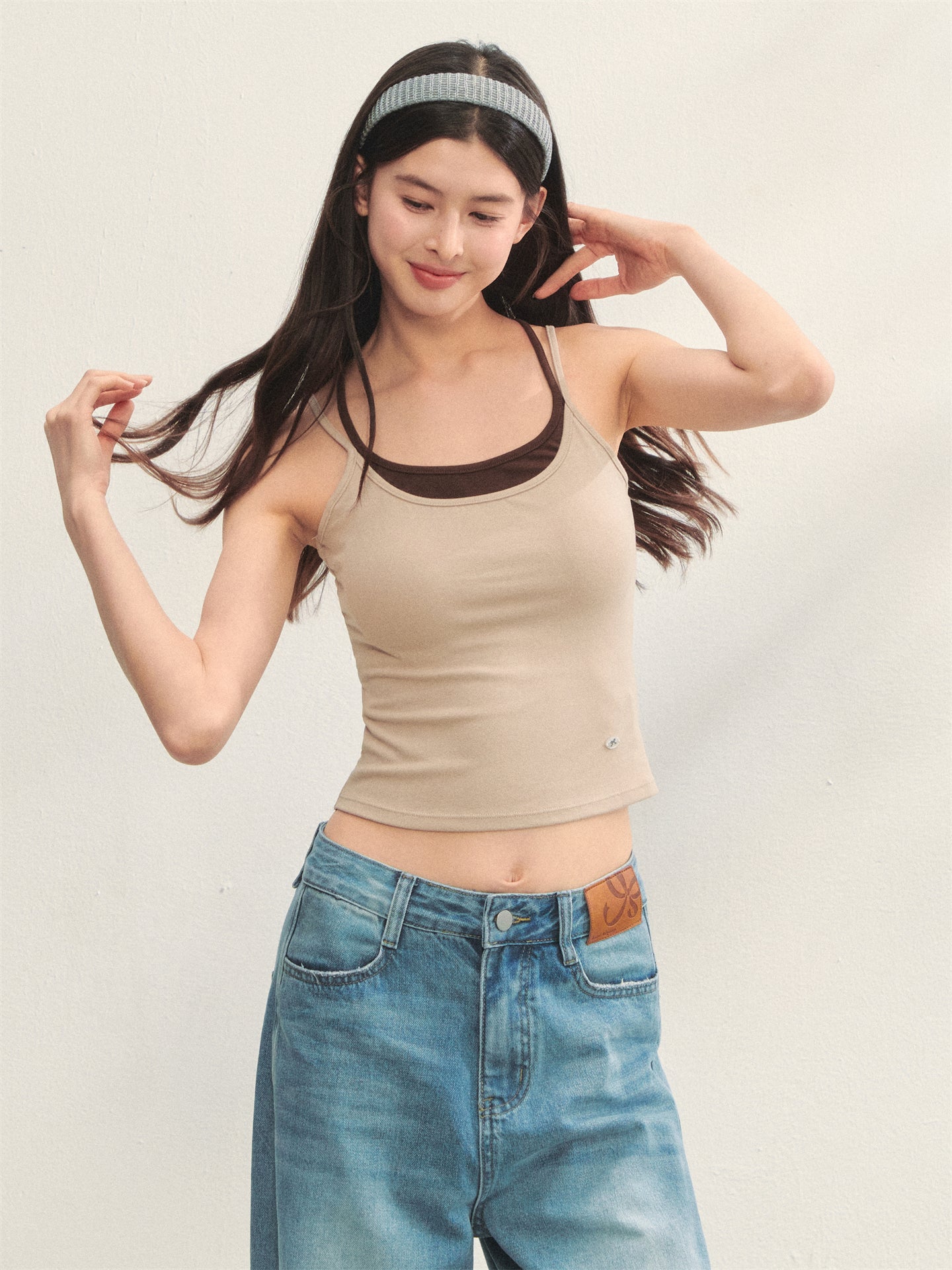 AsGony ASG25284 Color blocking camisole