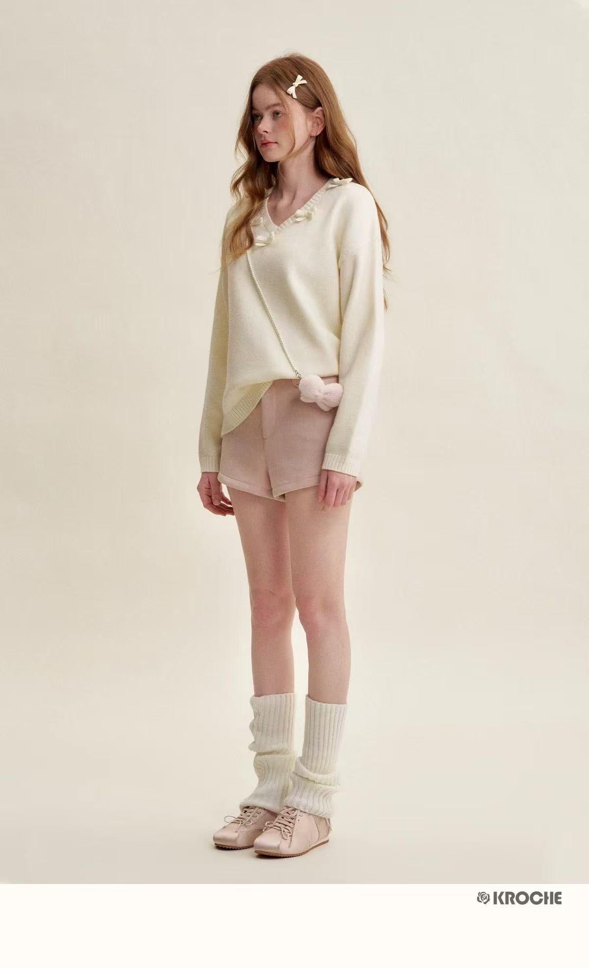 Kroche Suede high waisted shorts