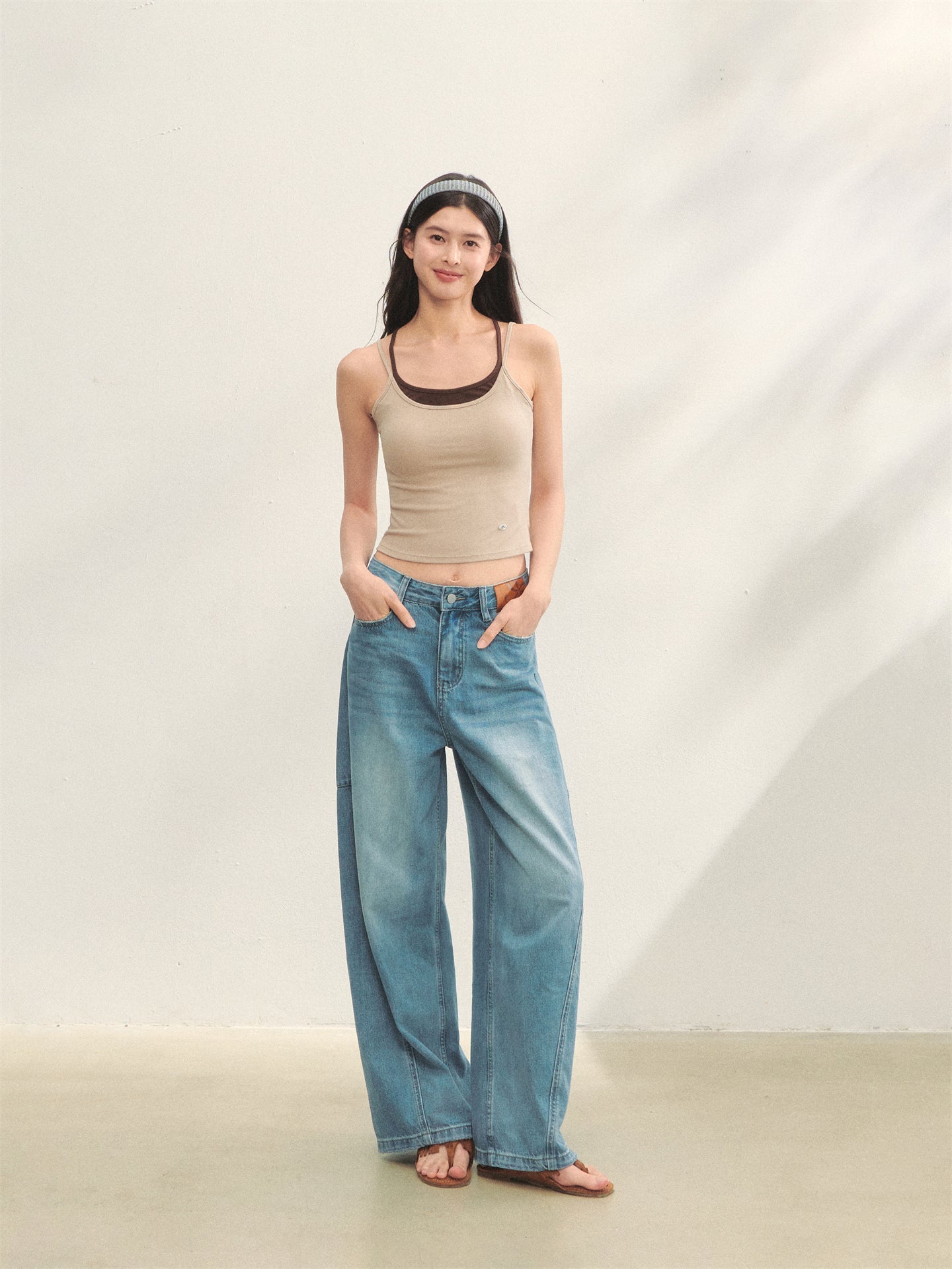 AsGony ASG25284 Color blocking camisole