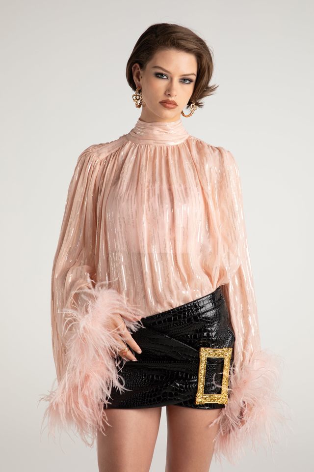 NJ Miranda Leather Mini Skirt