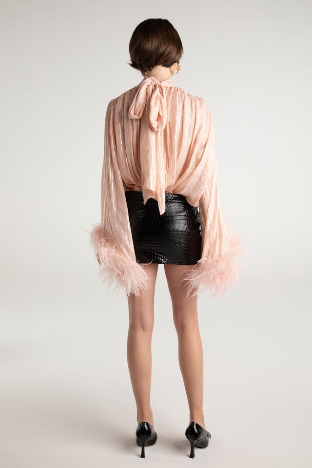 NJ Miranda Leather Mini Skirt
