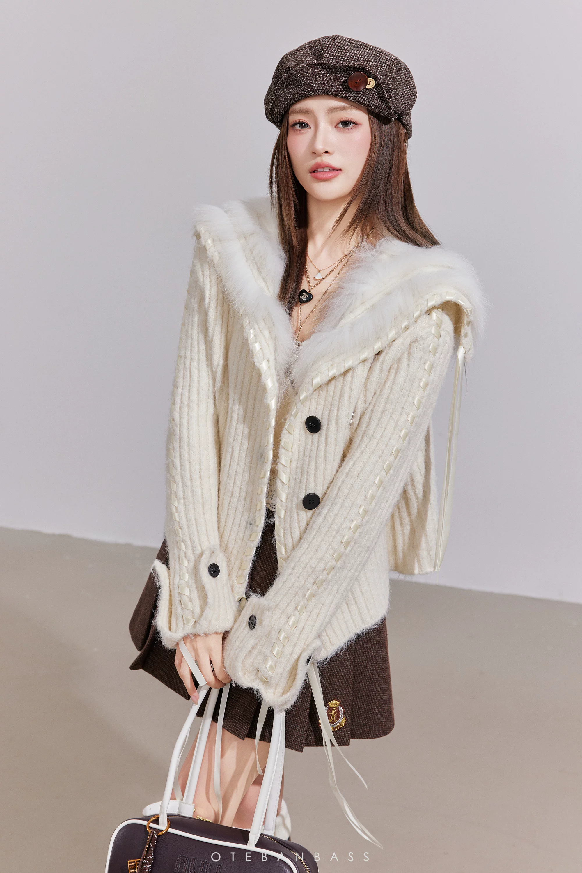OTEBANBASS Reversible Light Brown Coat (2color)