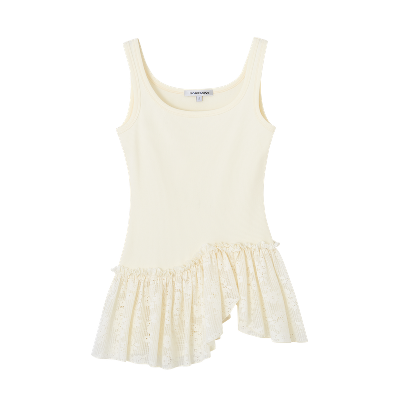 SOMESOWE S2508056 Irregular splicing short vest