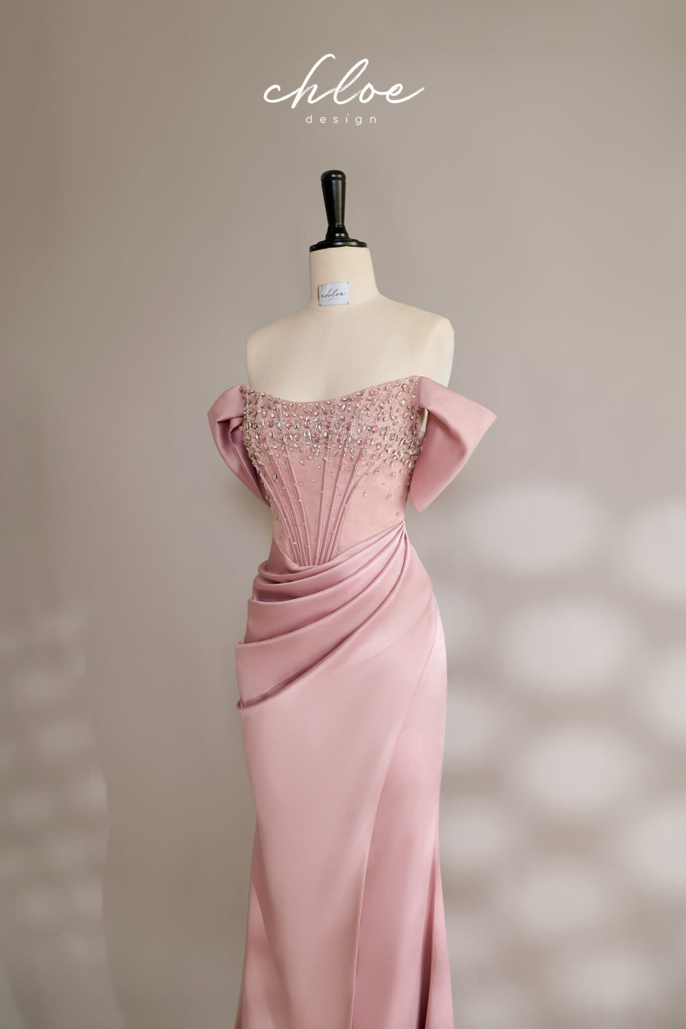 Chloe Corset Crystal Maxi Dress
