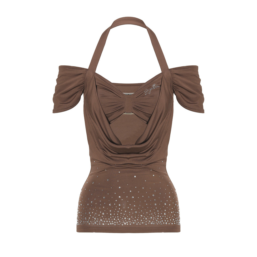 JYOSEI Halter neck diamond top
