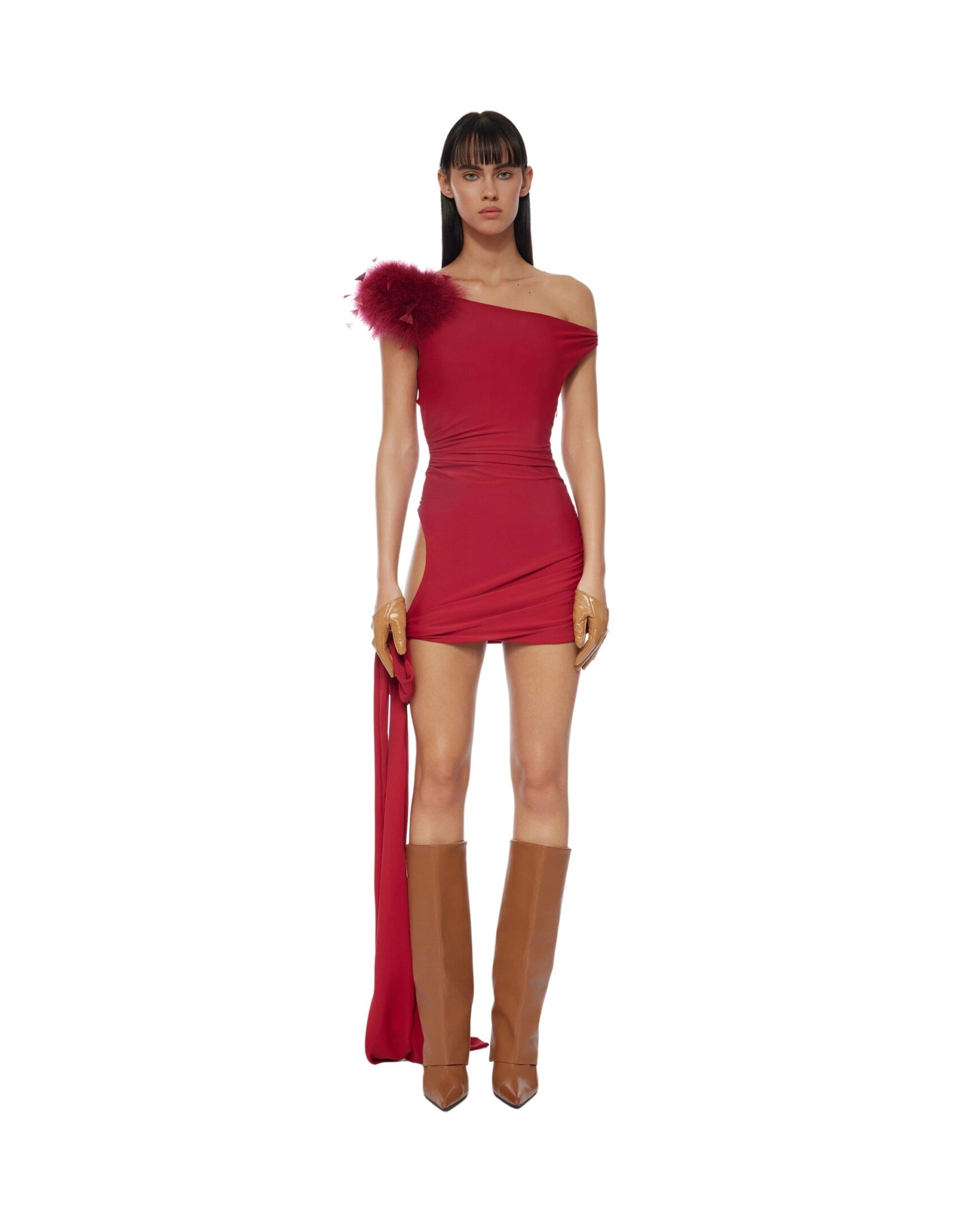 FANCì CLUB Scarlet Feather Mini Dress (2color)