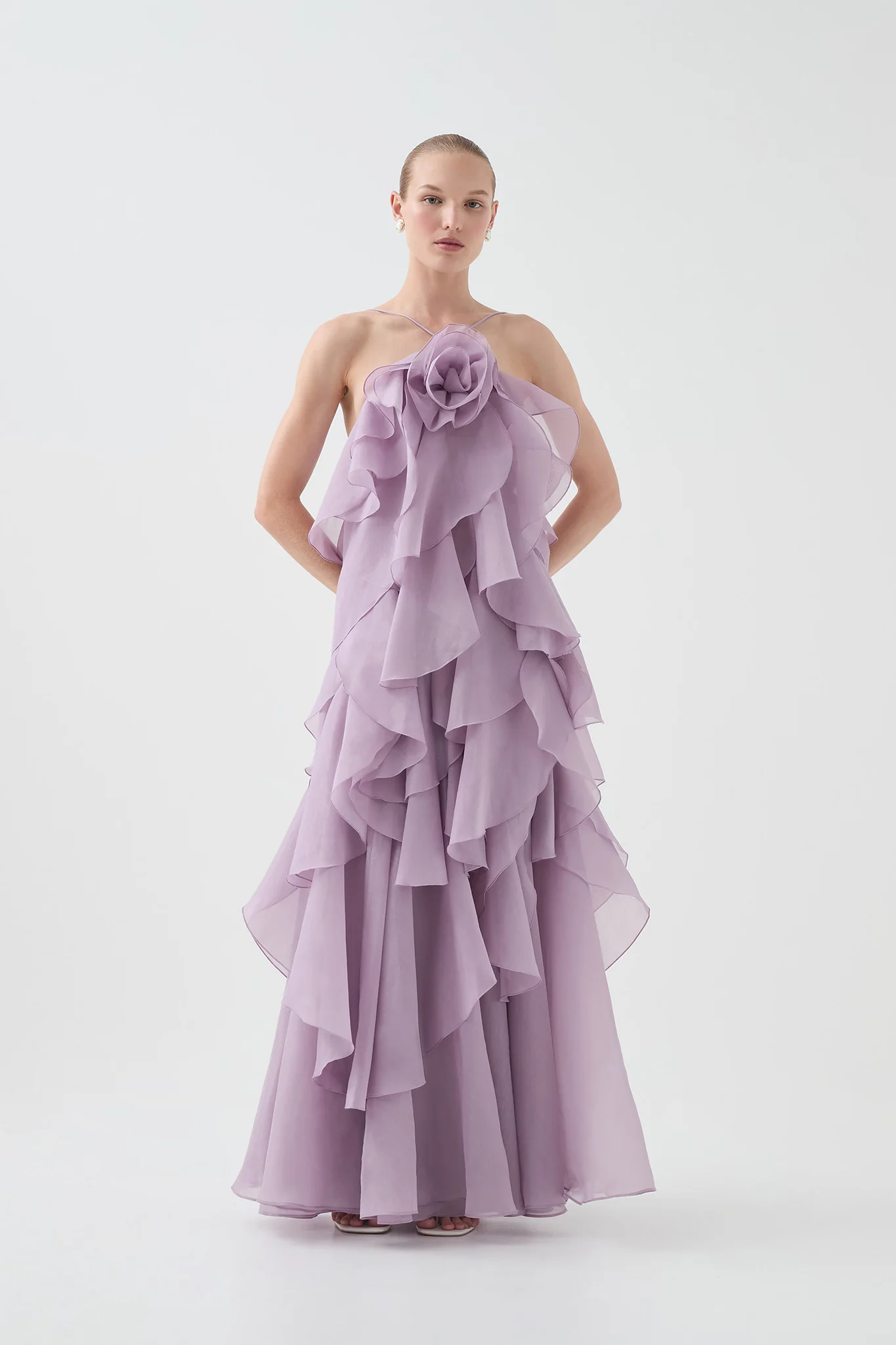 Aje Pandorea Layered Maxi Dress(Lilac)