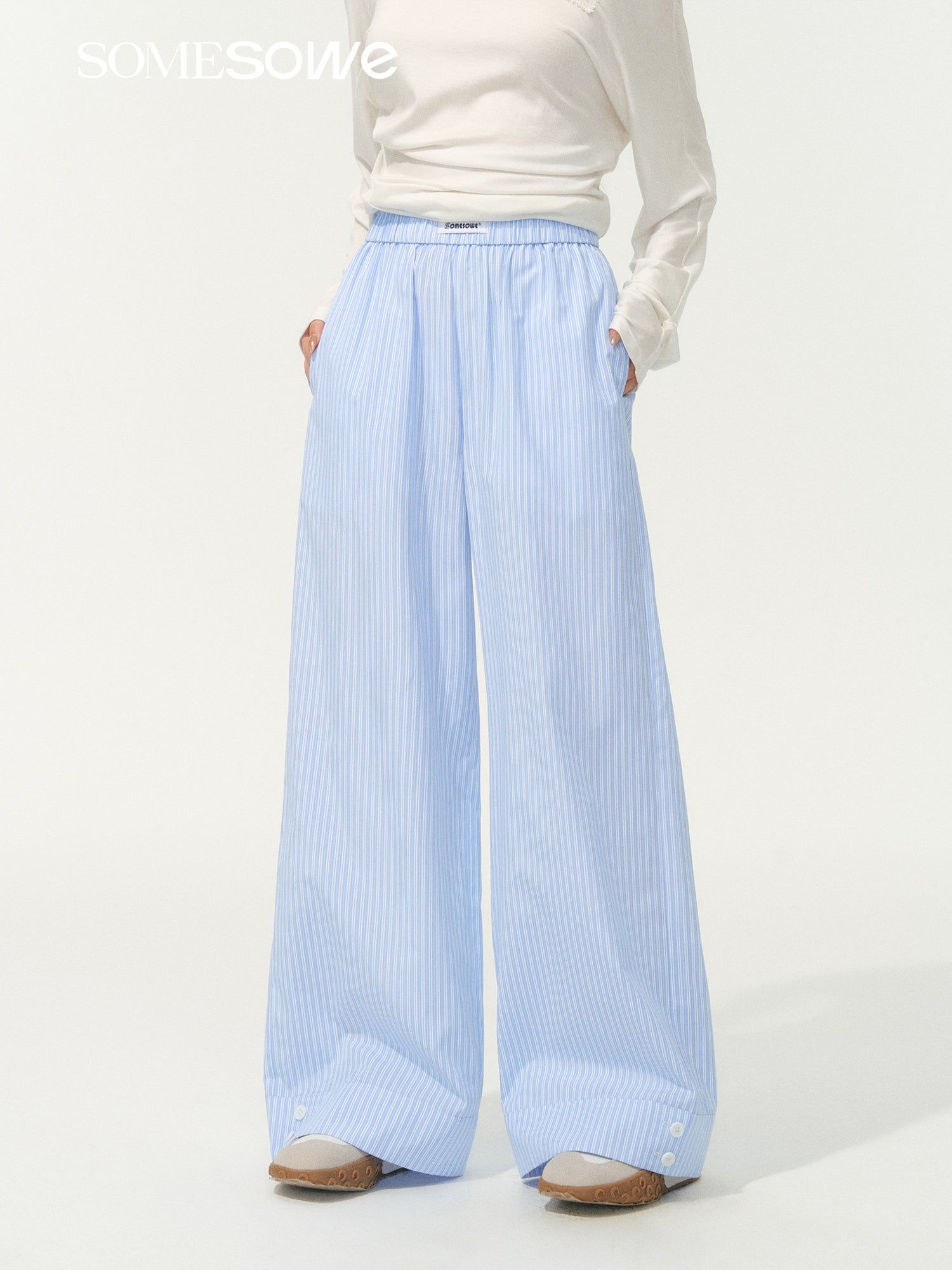 SOMESOWE S2508065 Holiday style striped casual pants
