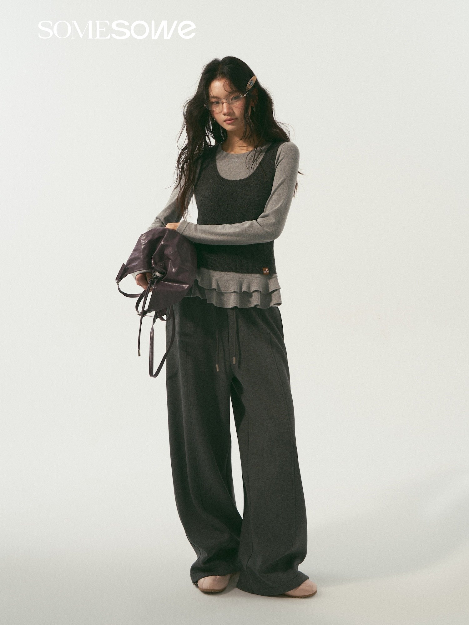 SOMESOWE S2509008 Two-piece knitted vest set