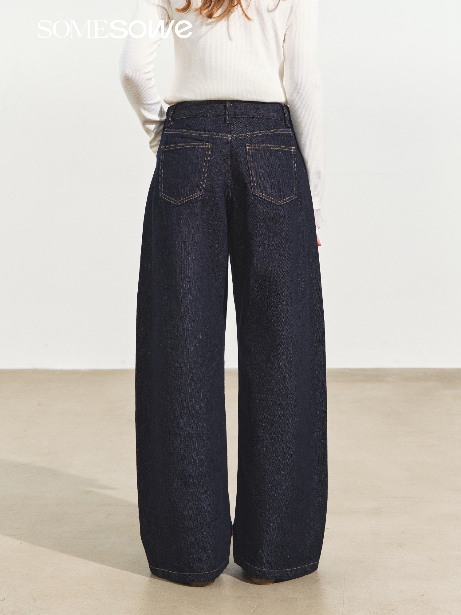 SOMESOWE S2508241 Original color denim pleated pants