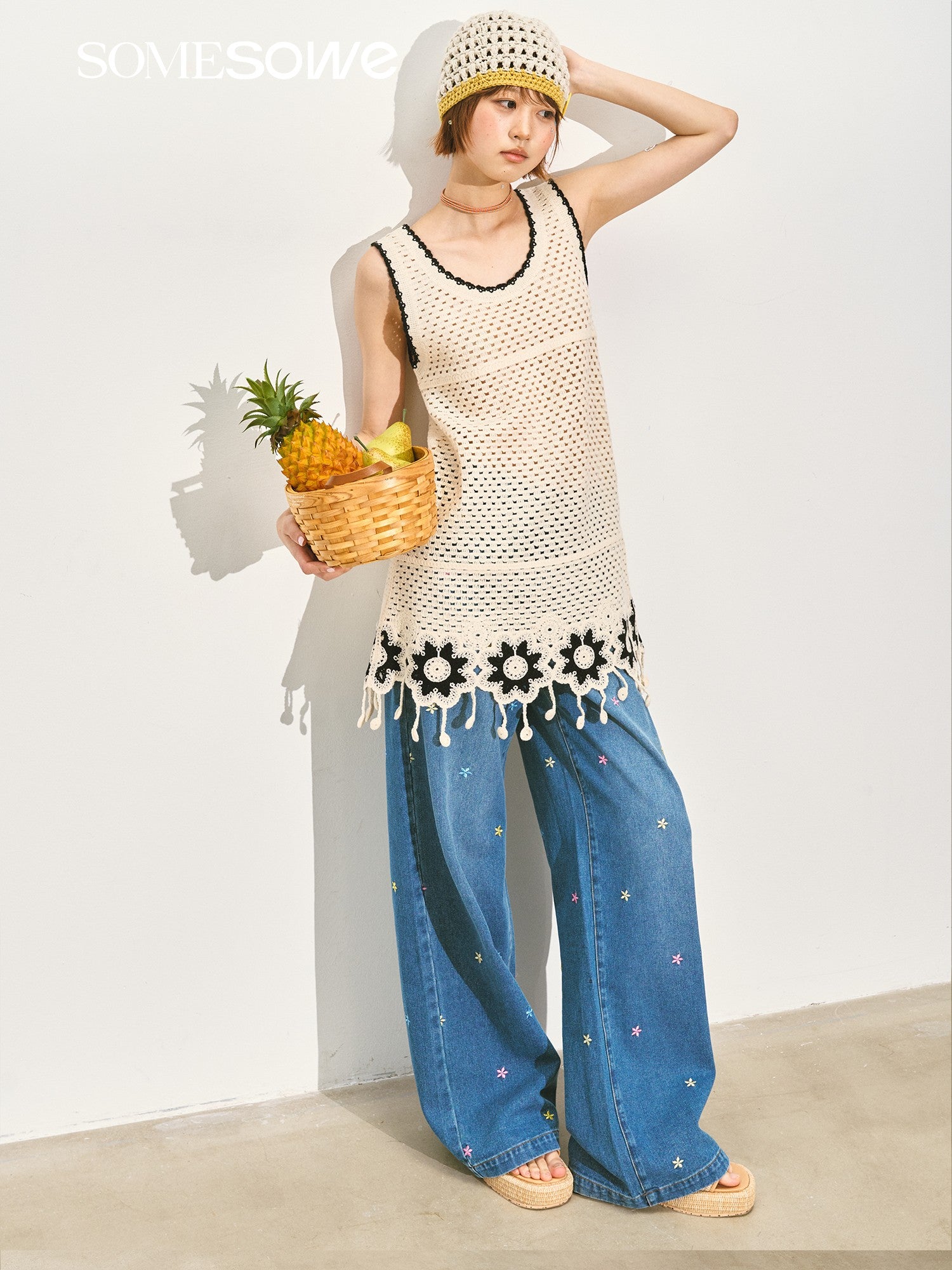 SOMESOWE S2508148 Crochet vest top