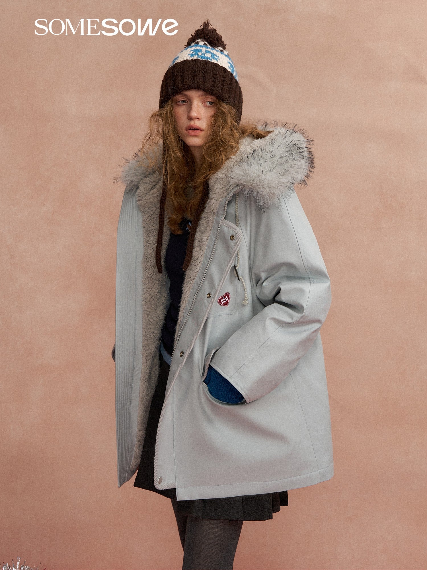 SOMESOWE S2508291 Hooded workwear Parker down jacket