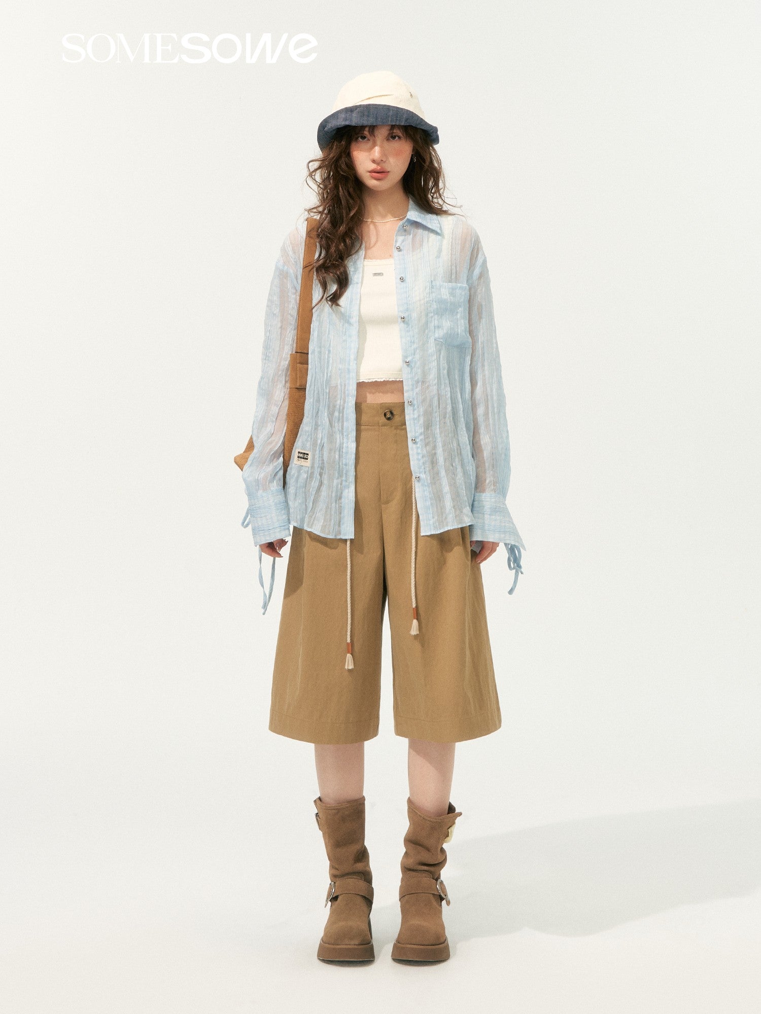 SOMESOWE S2508168 Ruffled casual shorts
