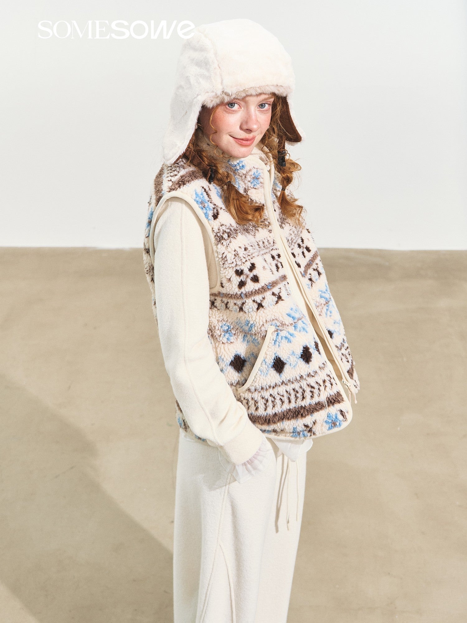 SOMESOWE S2508232 Fel Island Jacquard Fleece Vest
