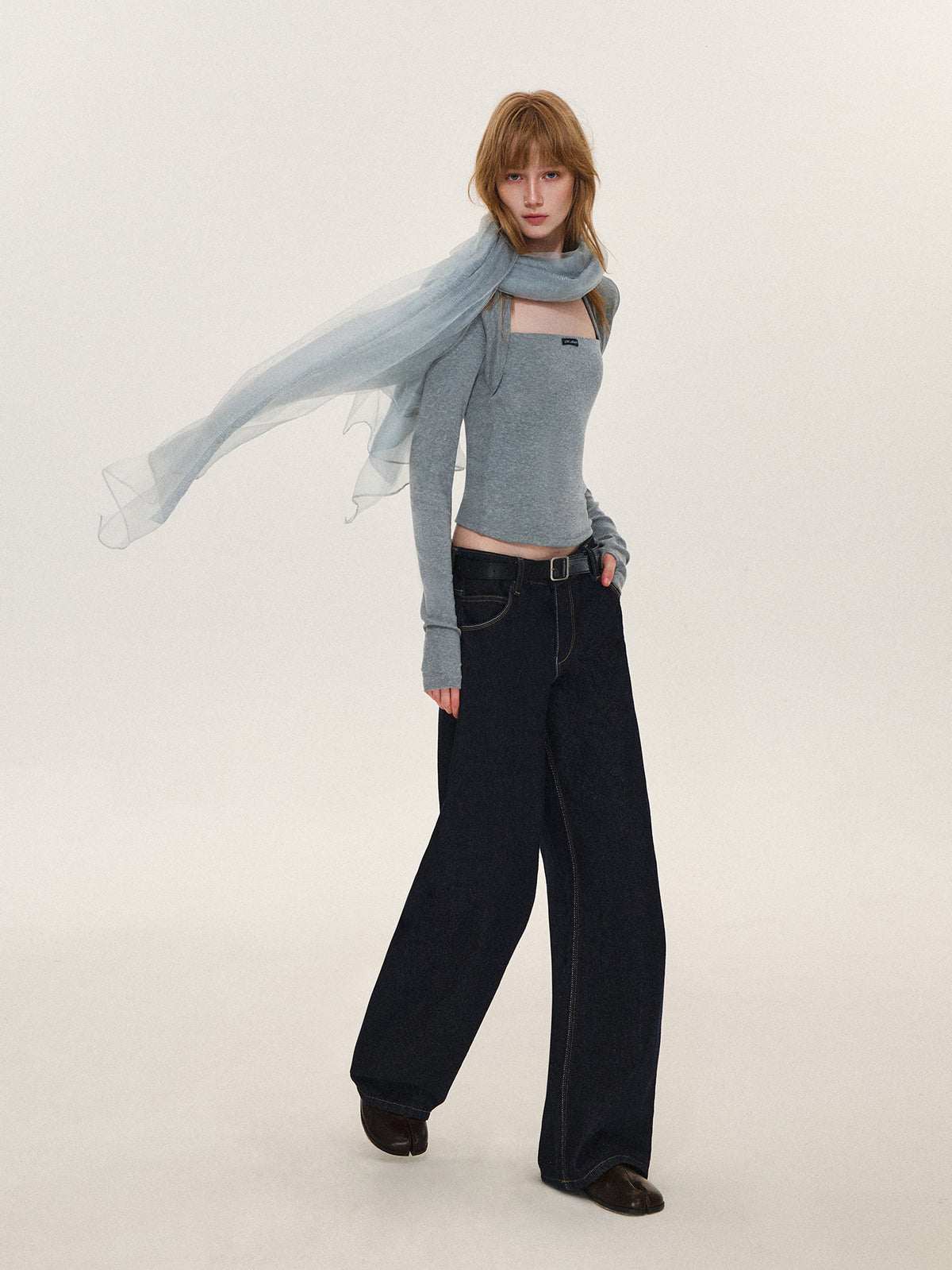 Asgony ASG26640 Double-Layer Sheer Scarf Shawl