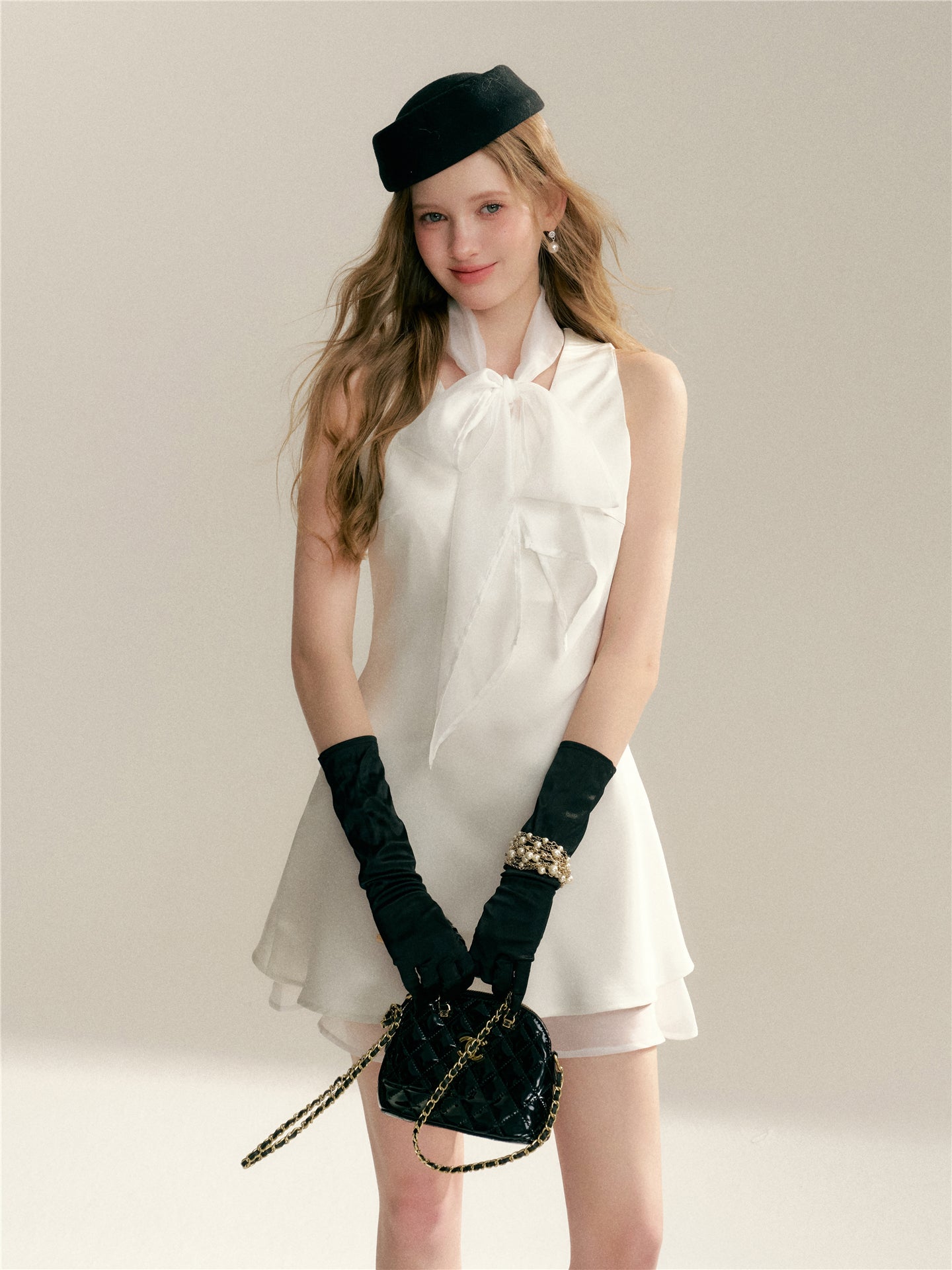 16DEWS 16D246054 Imitation acetic acid satin sleeveless A-line dress