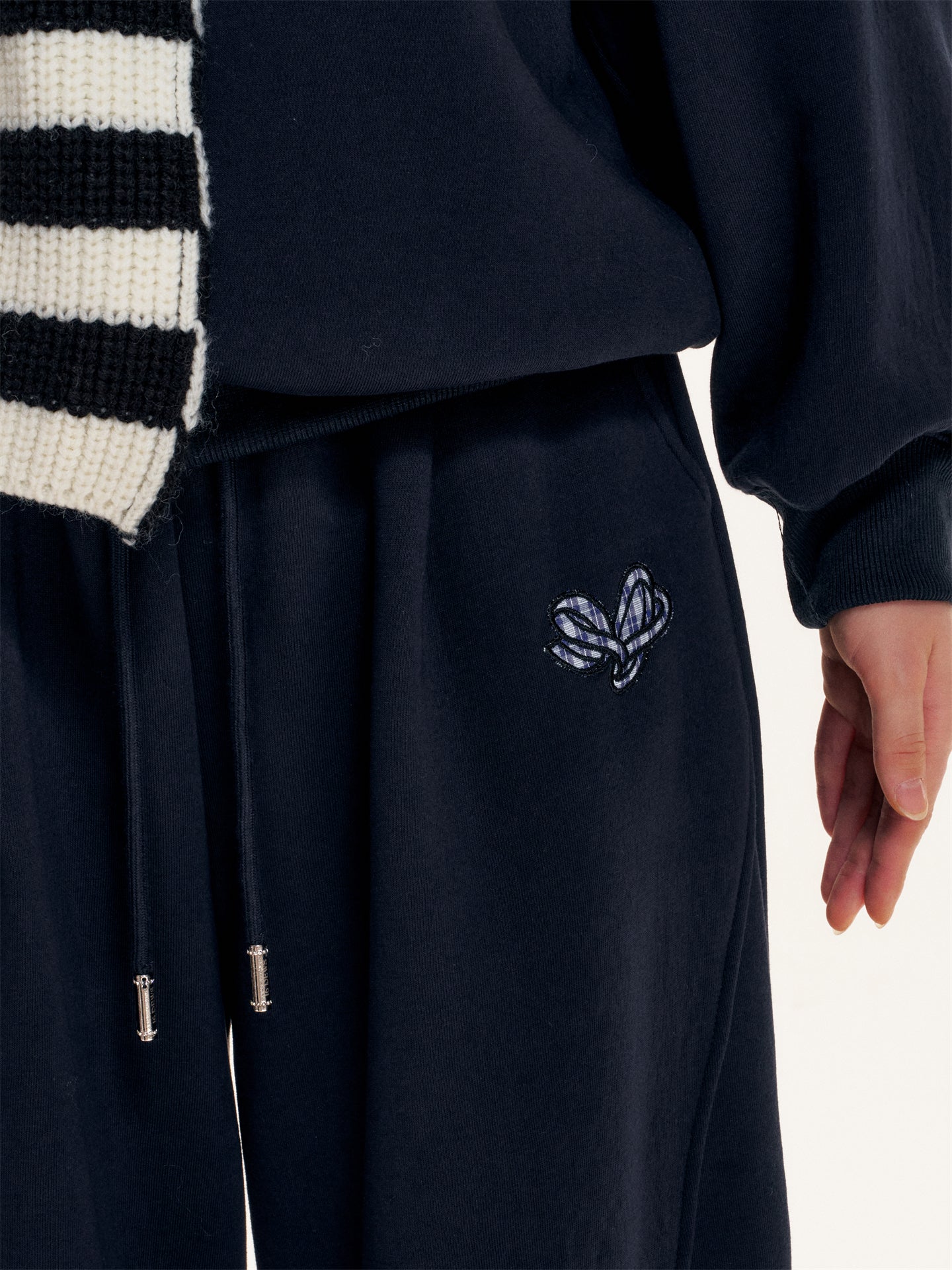 16DEWS 16D25401&16D25402&16D25414 Detachable shawl fake two-piece top + pants set