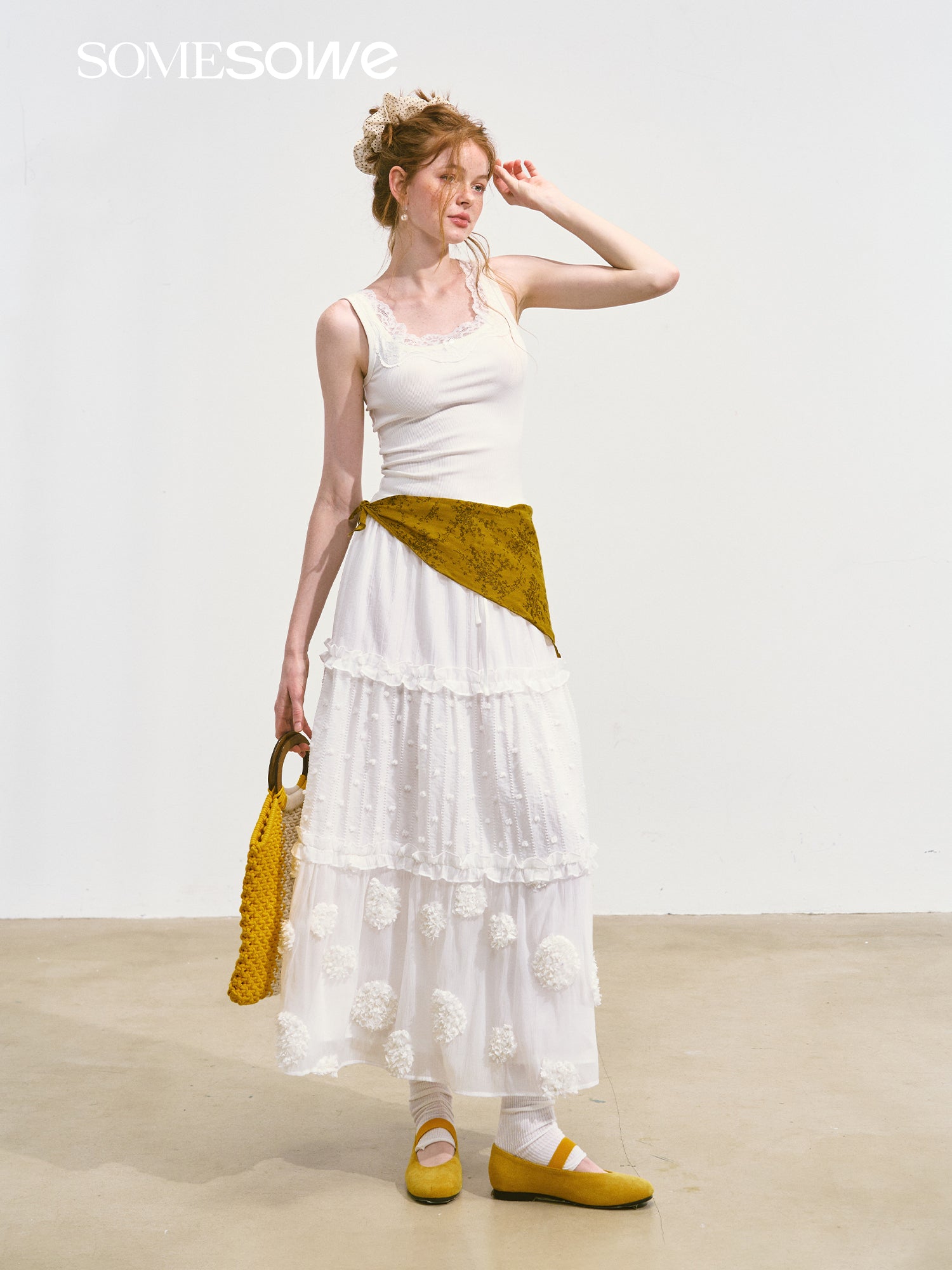 SOMESOWE S2508102 Multi layered fluffy skirt