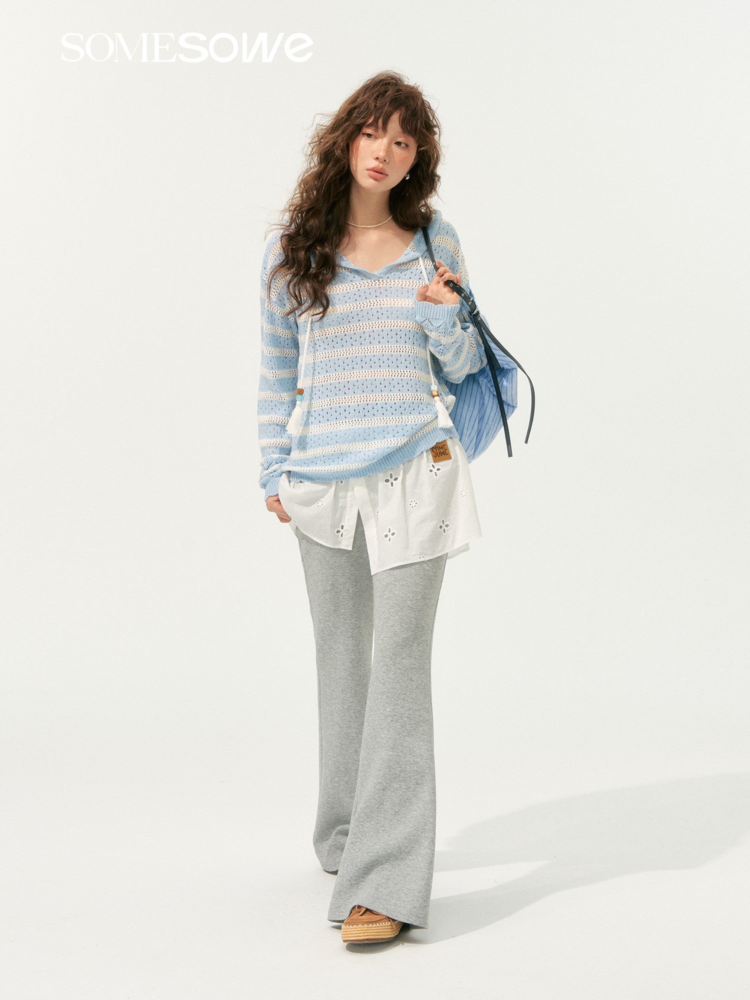 SOMESOWE S2508184 Nautical style hooded sweatshirt