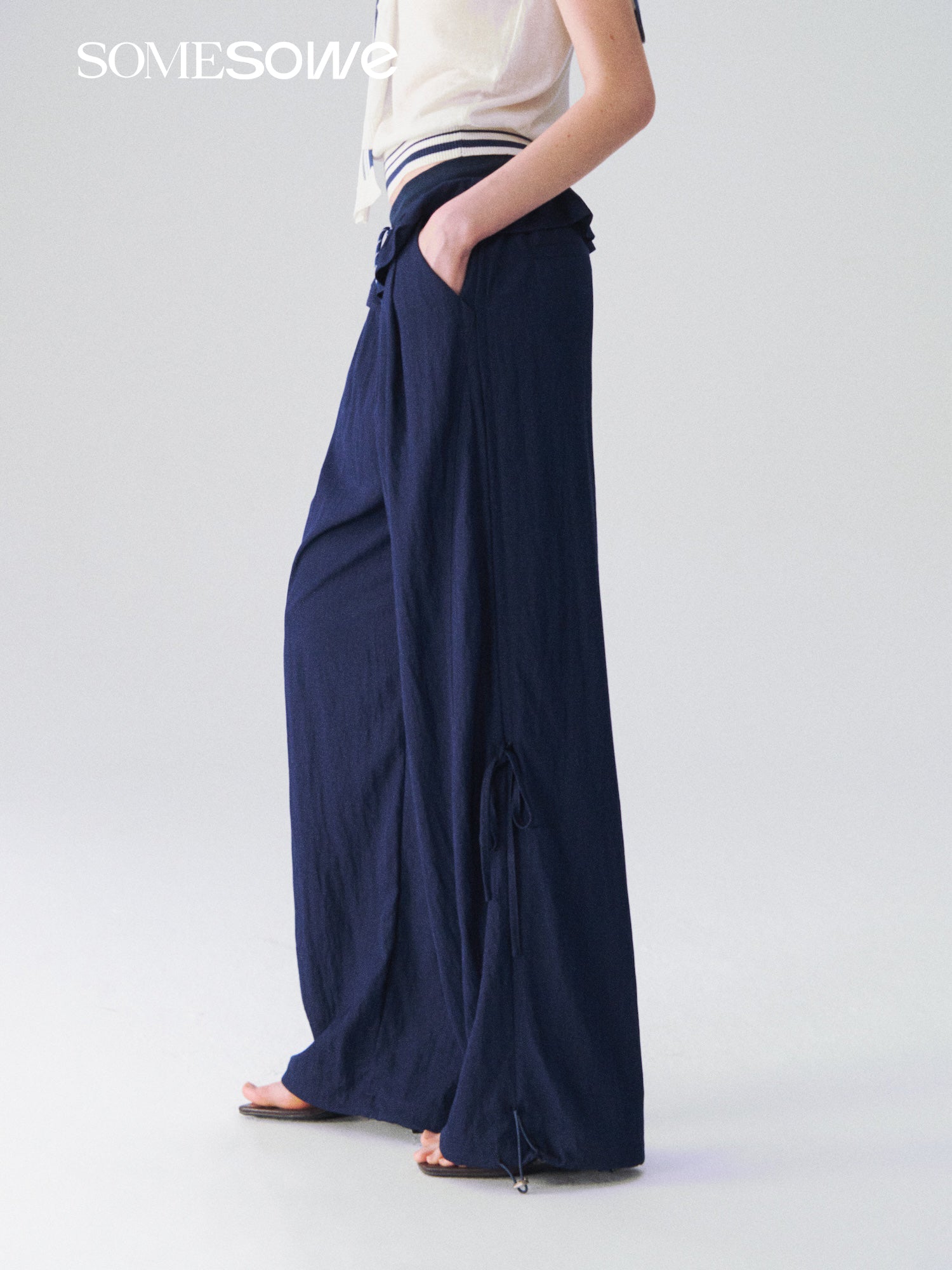 SOMESOWE S2609098 Flower bud casual pants