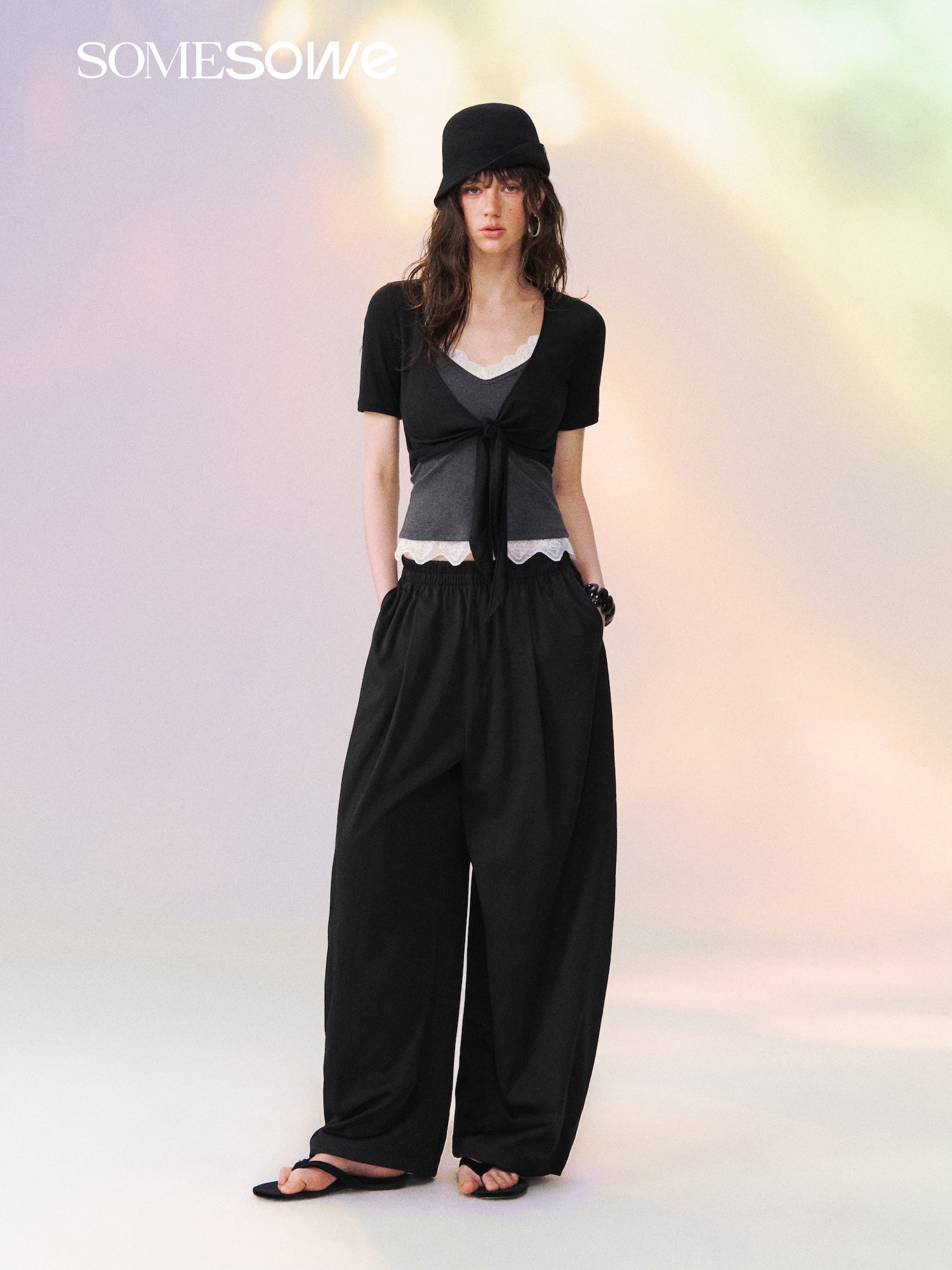 SOMESOWE S2609113 Loose Lantern Pants