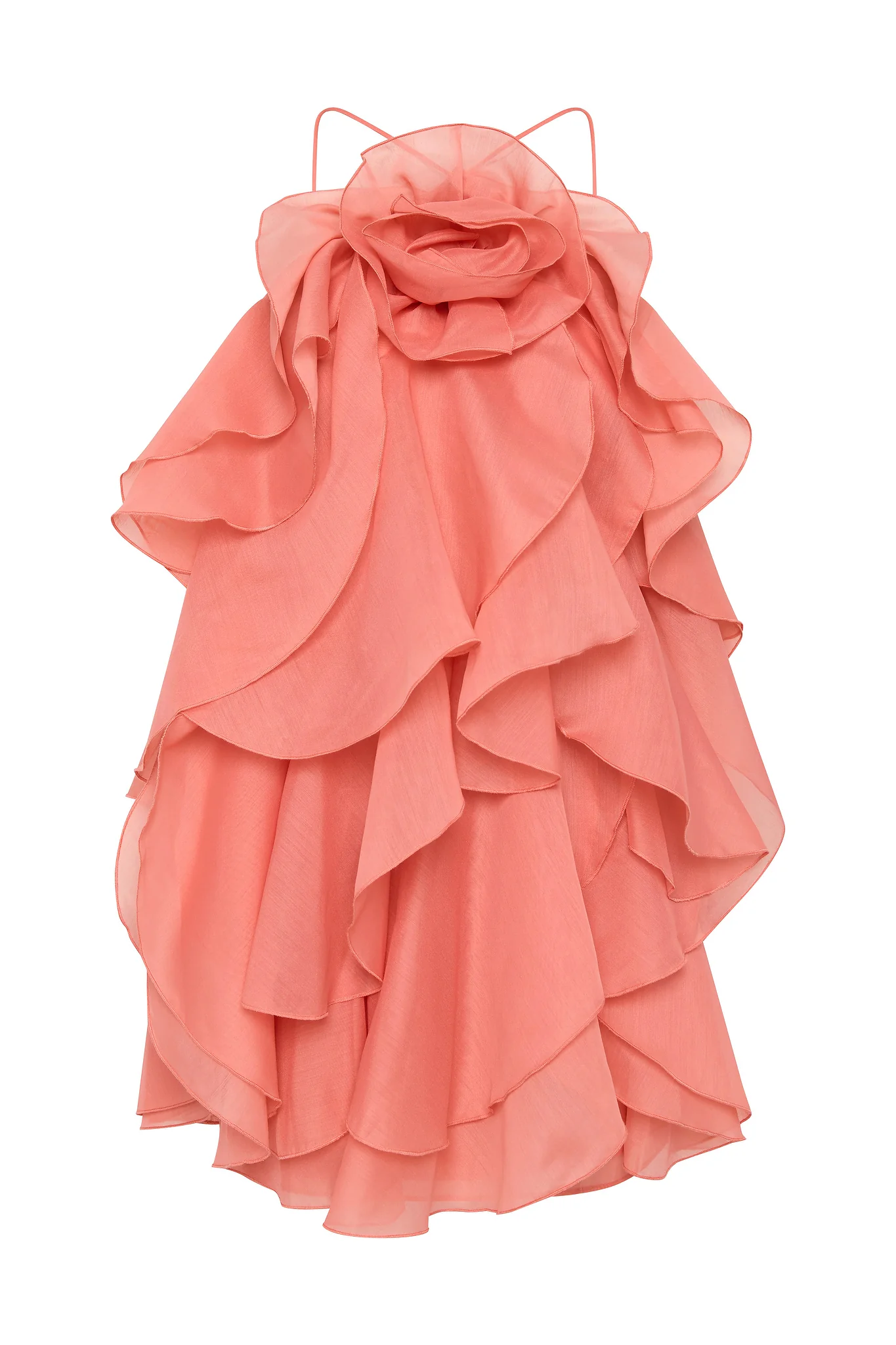 Aje Pandorea Layered Mini Dress(Washed coral)
