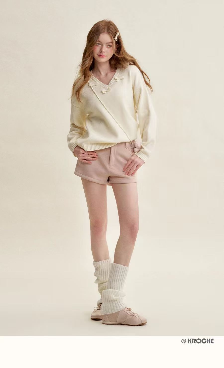 Kroche Suede high waisted shorts