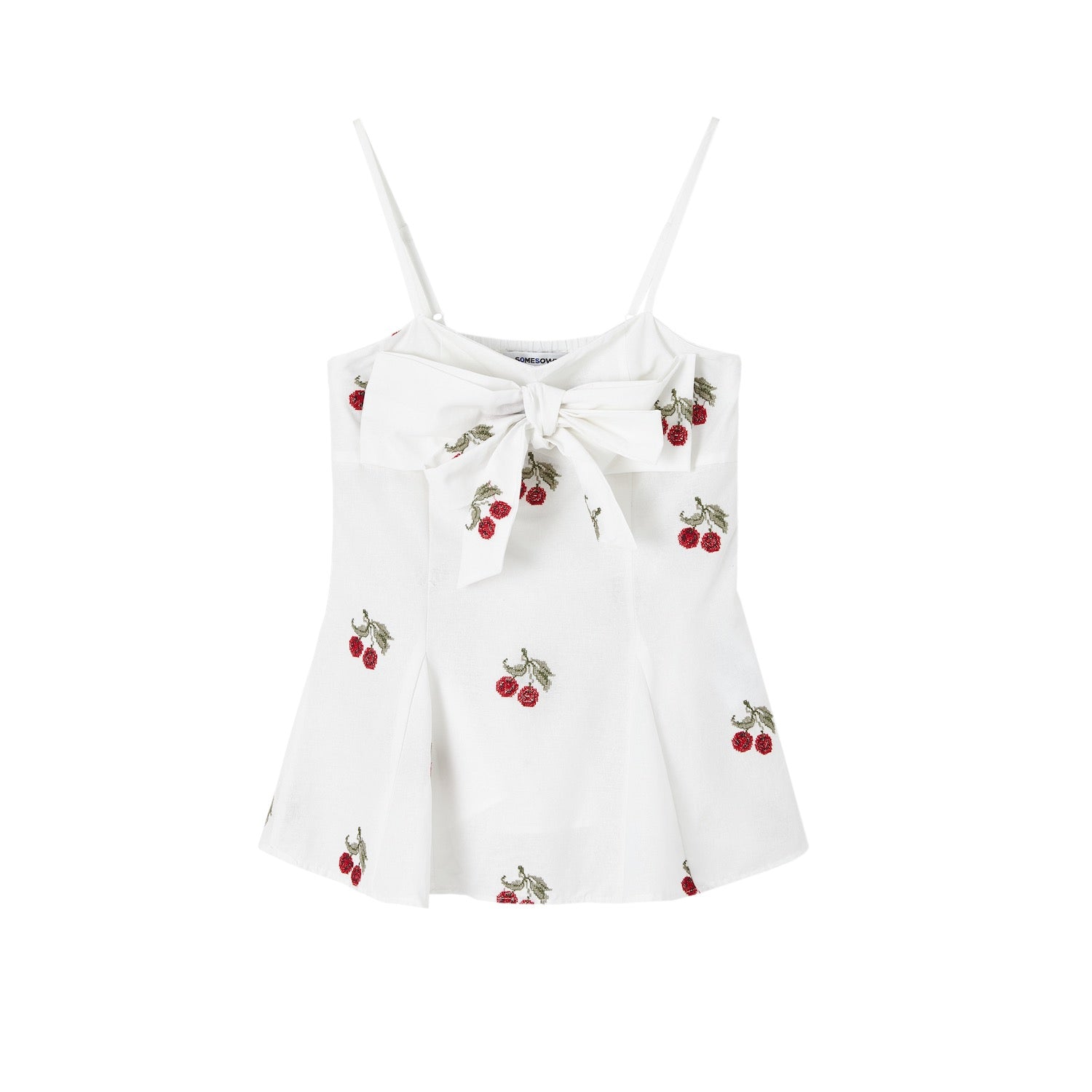 SOMESOWE S2609078 Bow strap strapless top