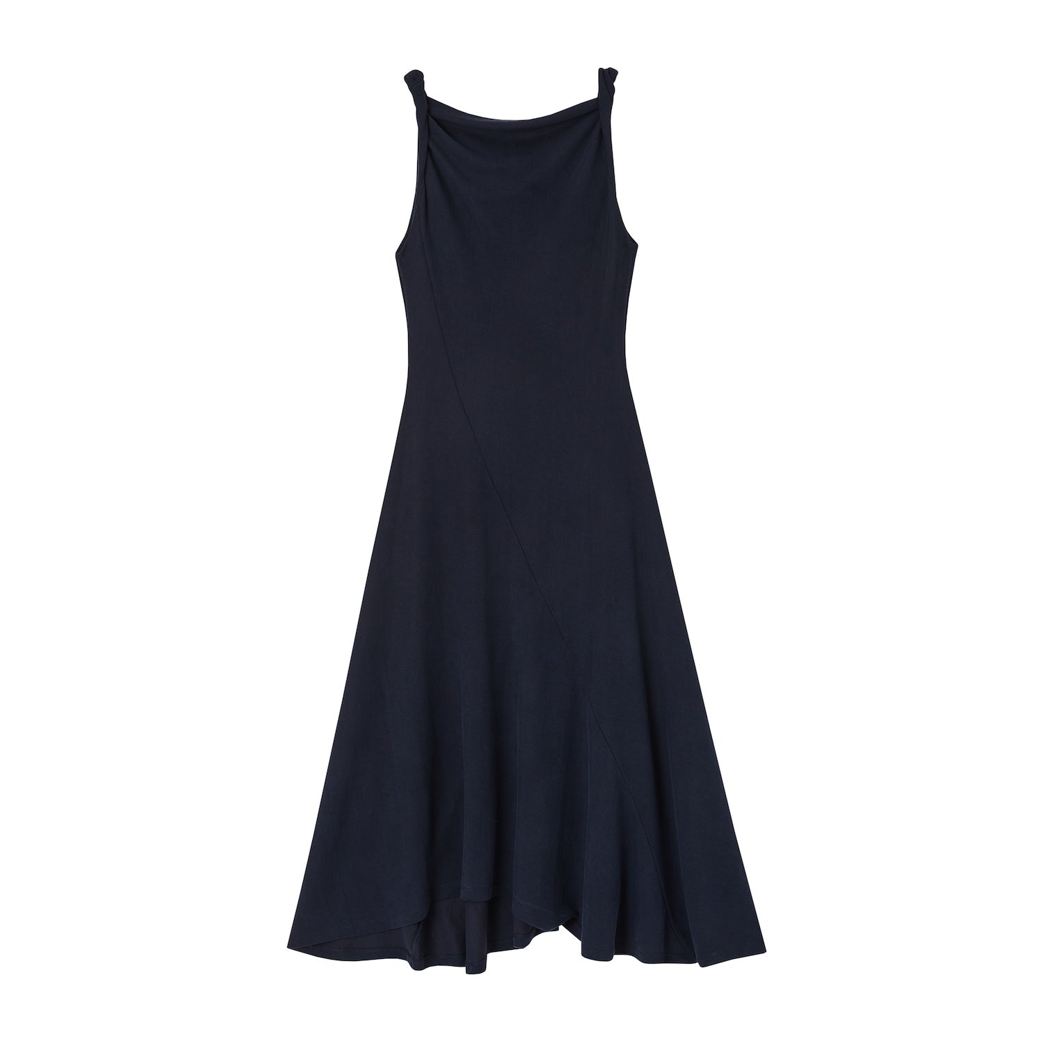 SOMESOWE S2609105 Twisted shoulder strap knit dress