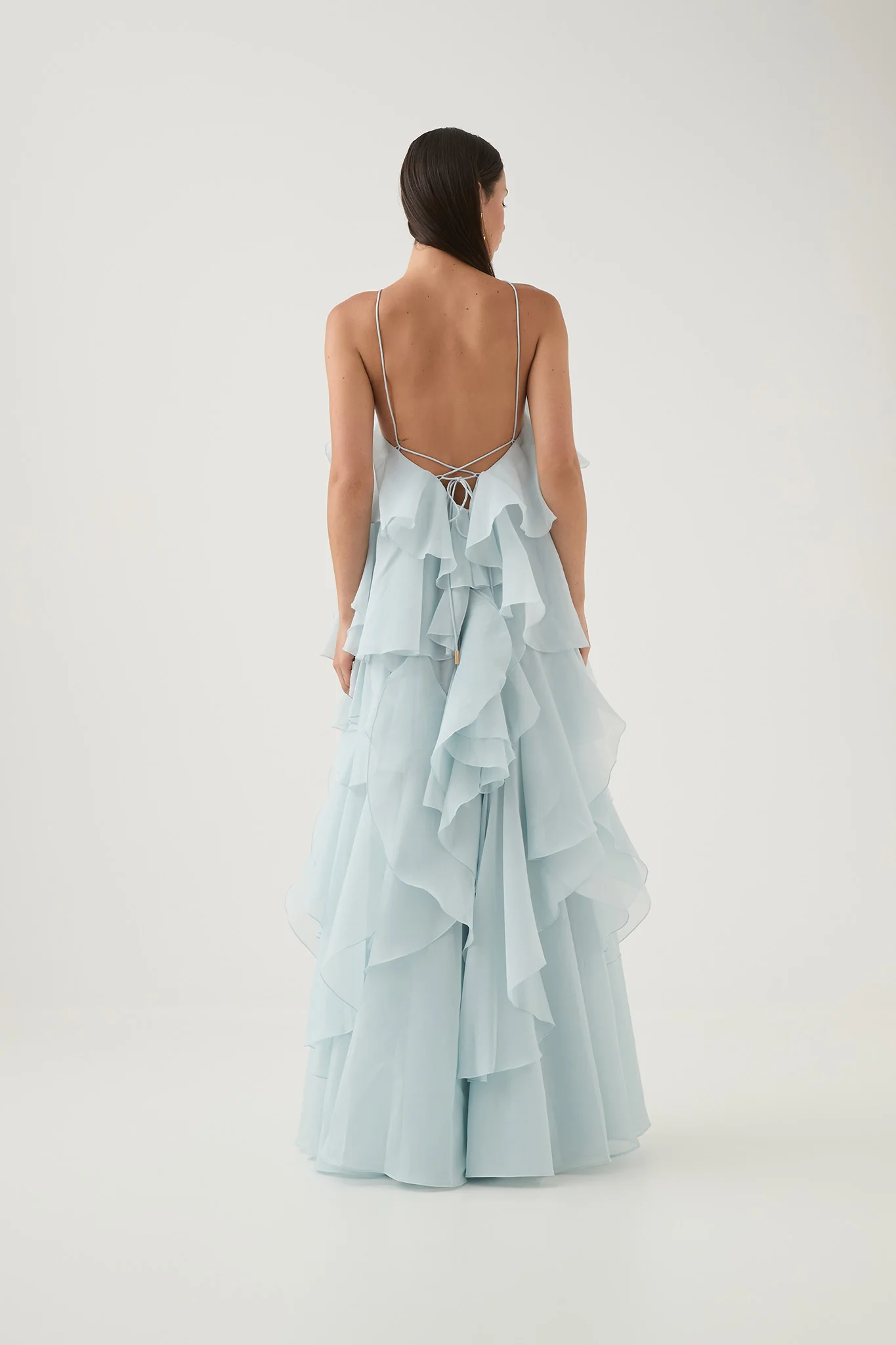 Aje Pandorea Layered Maxi Dress(Silver blue)