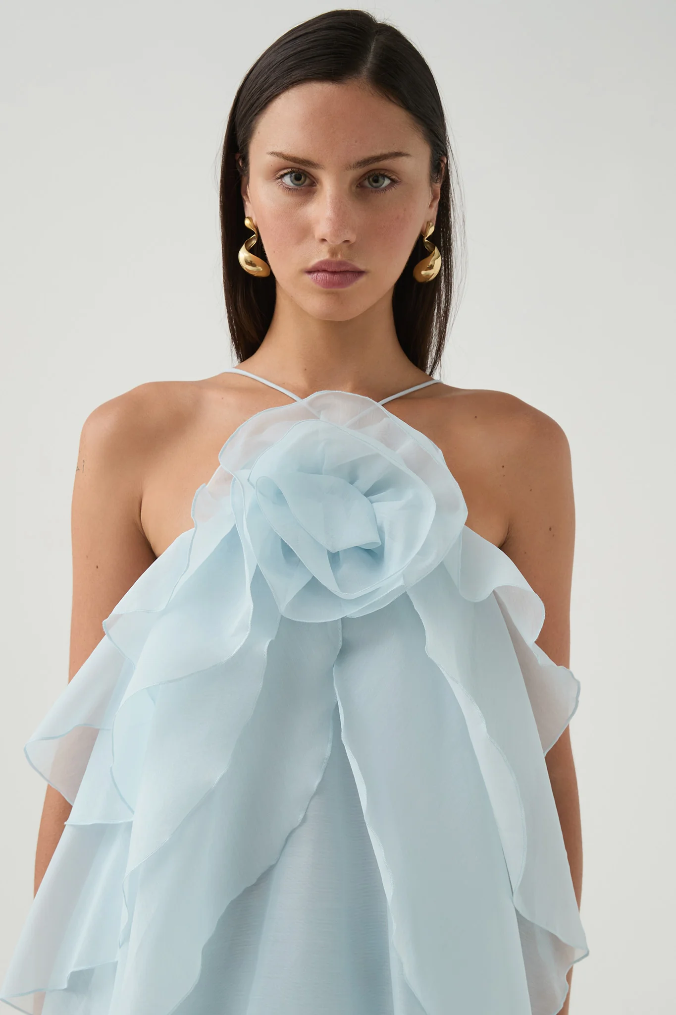 Aje Pandorea Layered Top (Silver blue)