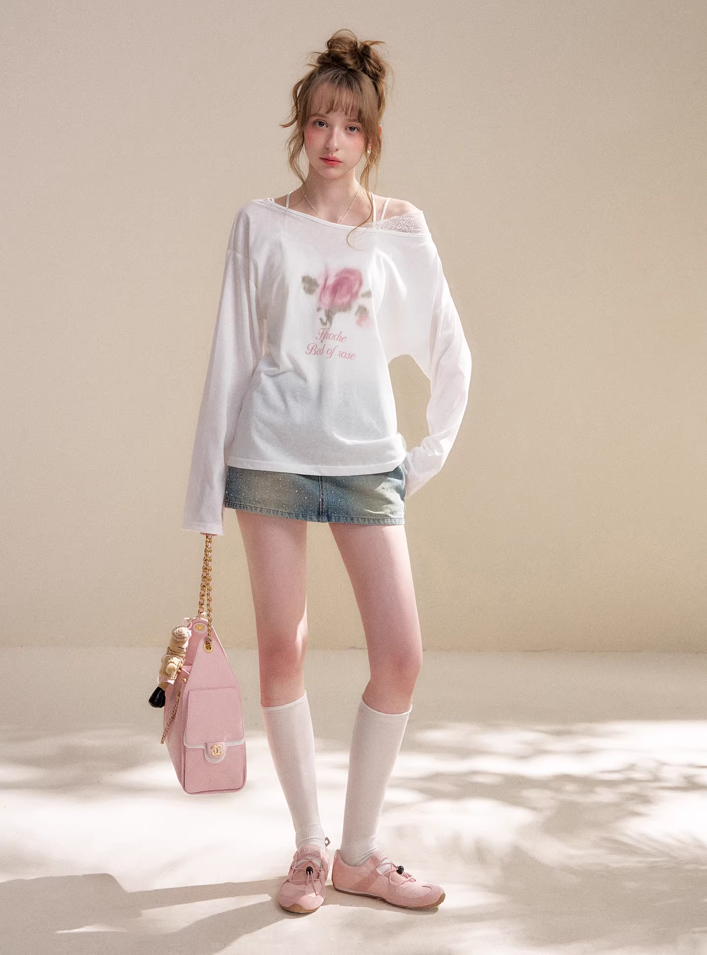 Kroche KE4054 Off shoulder lace top