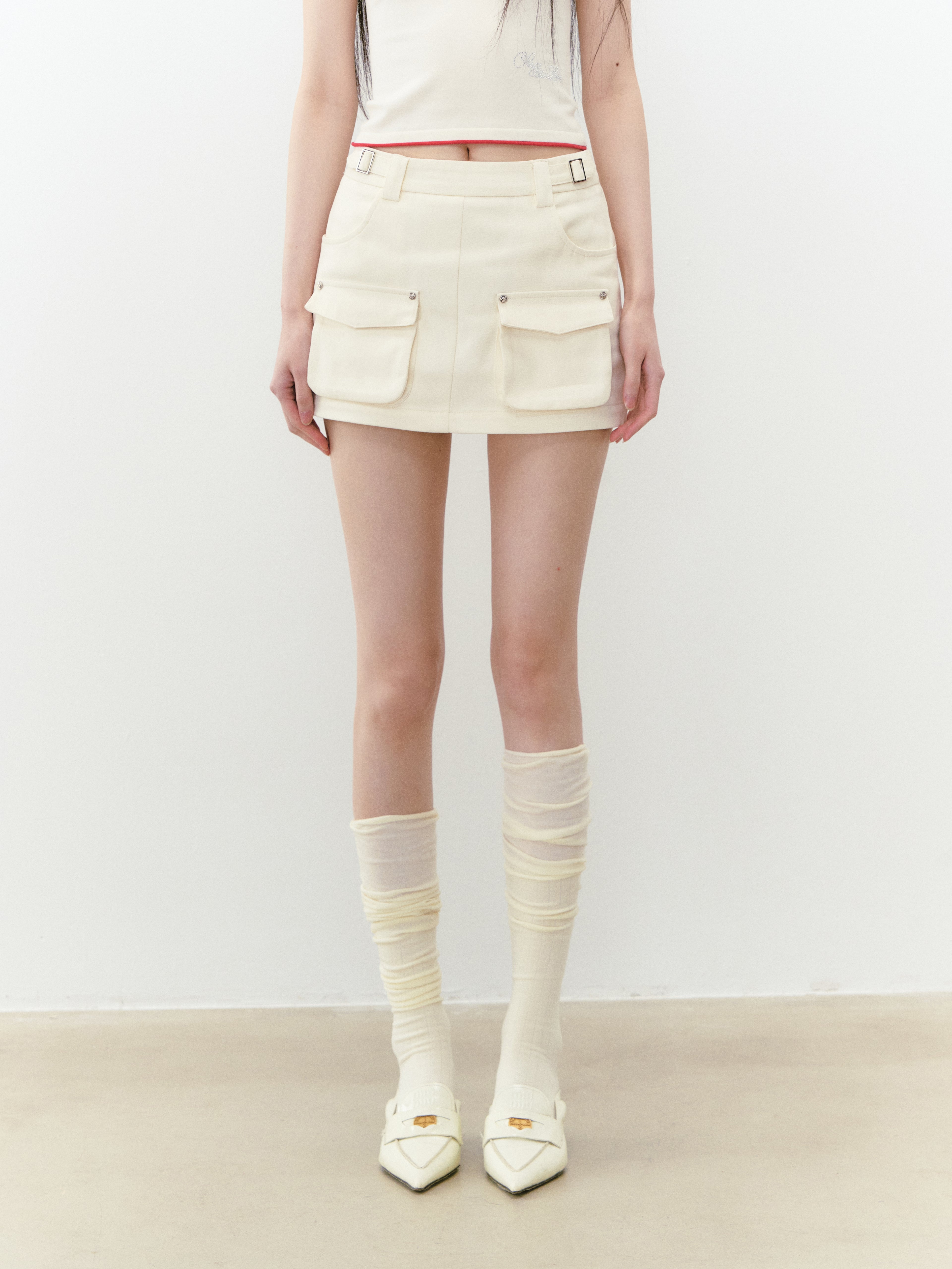 VIA PITTI VIABS245 Casual pocket skirt