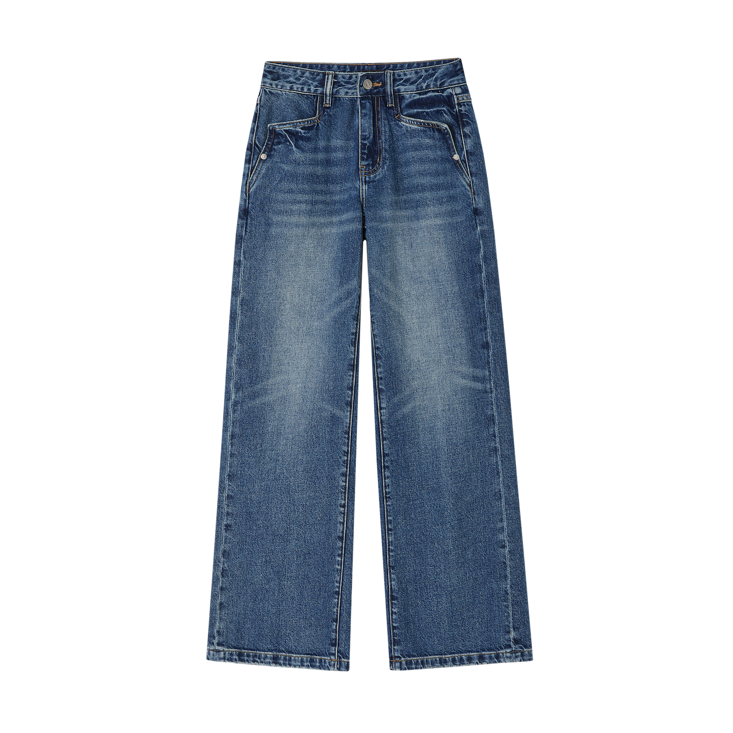 SOMESOWE S2509010 Nomadic style make old washed denim jeans