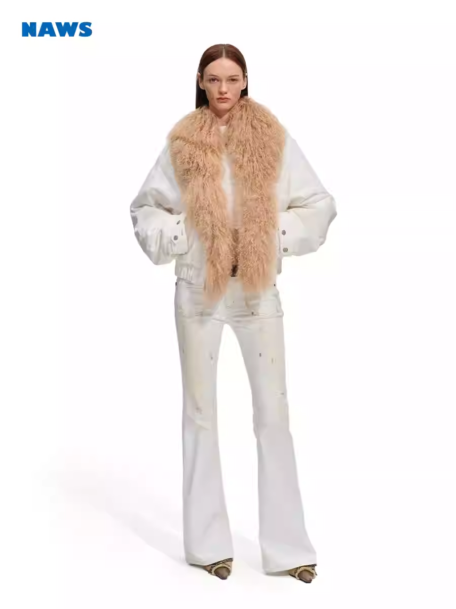 NAWS Polar Collection White Flared Jeans