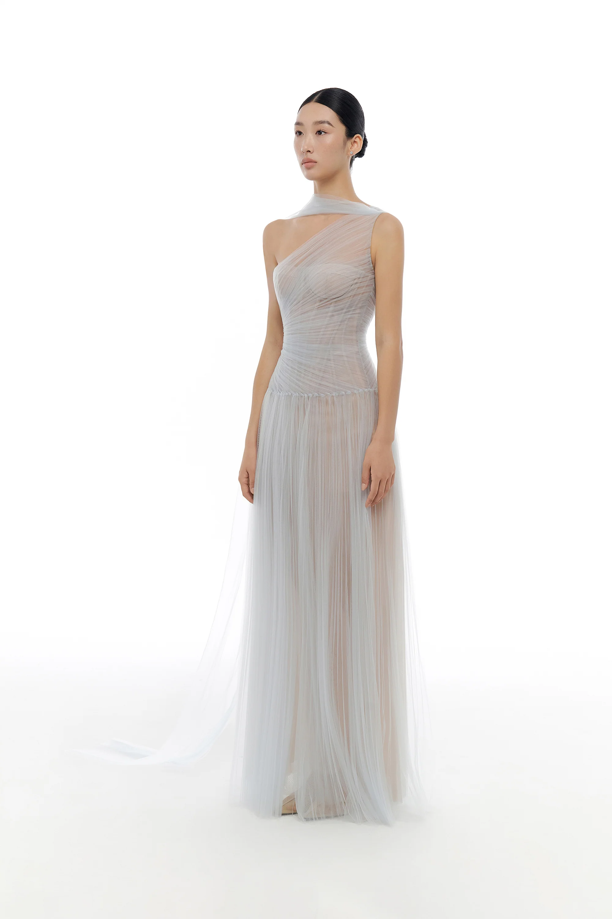Montsand Draped Maxi Dress-Blue