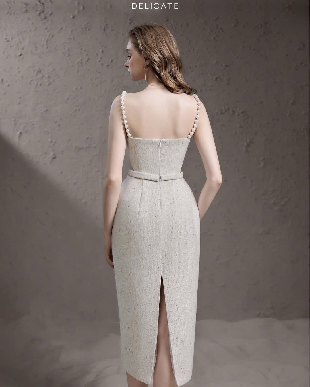 Delicate Bow tie waist cinching camisole dress
