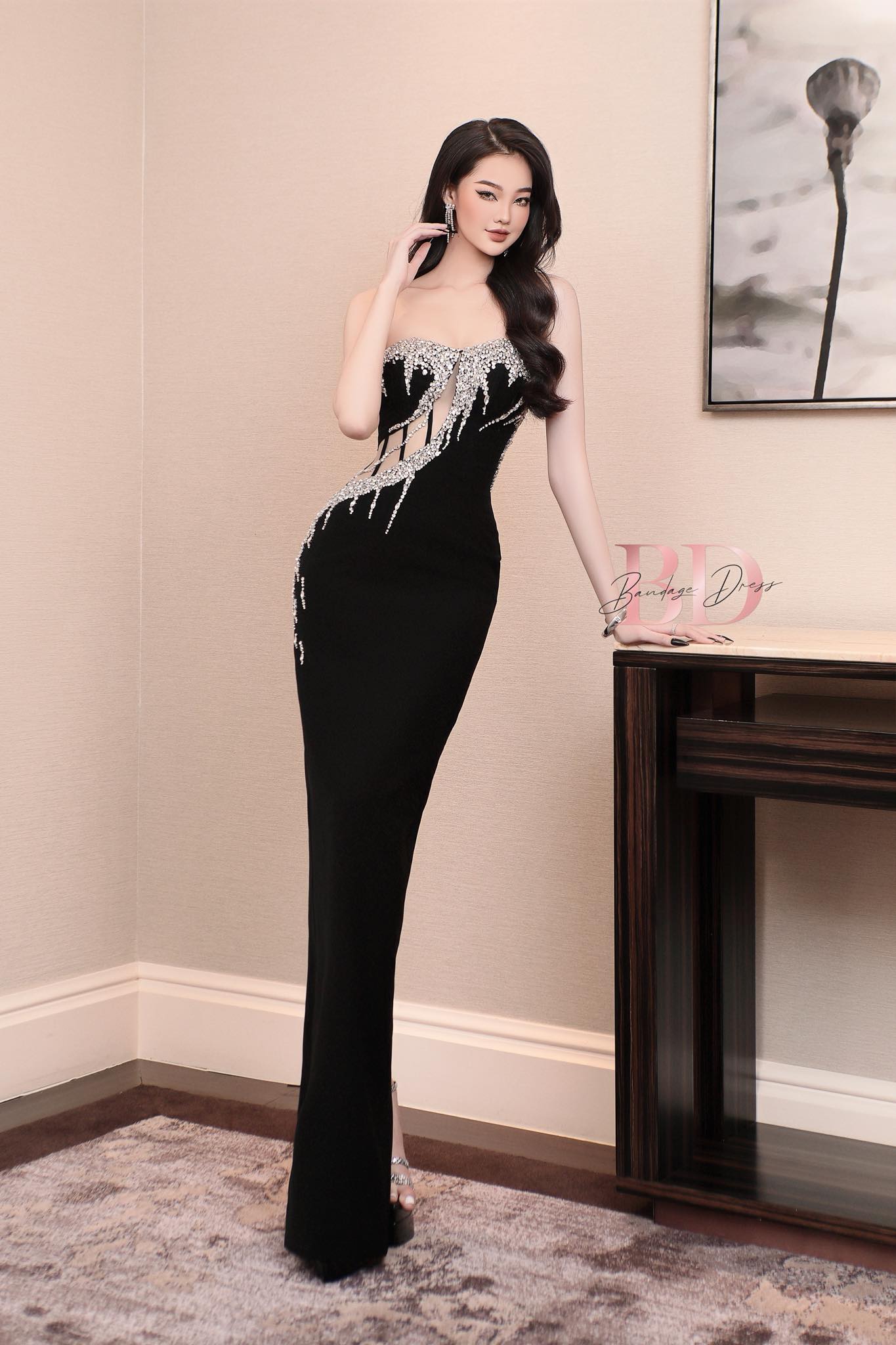 Bandage Dress Sparkling tassel dress