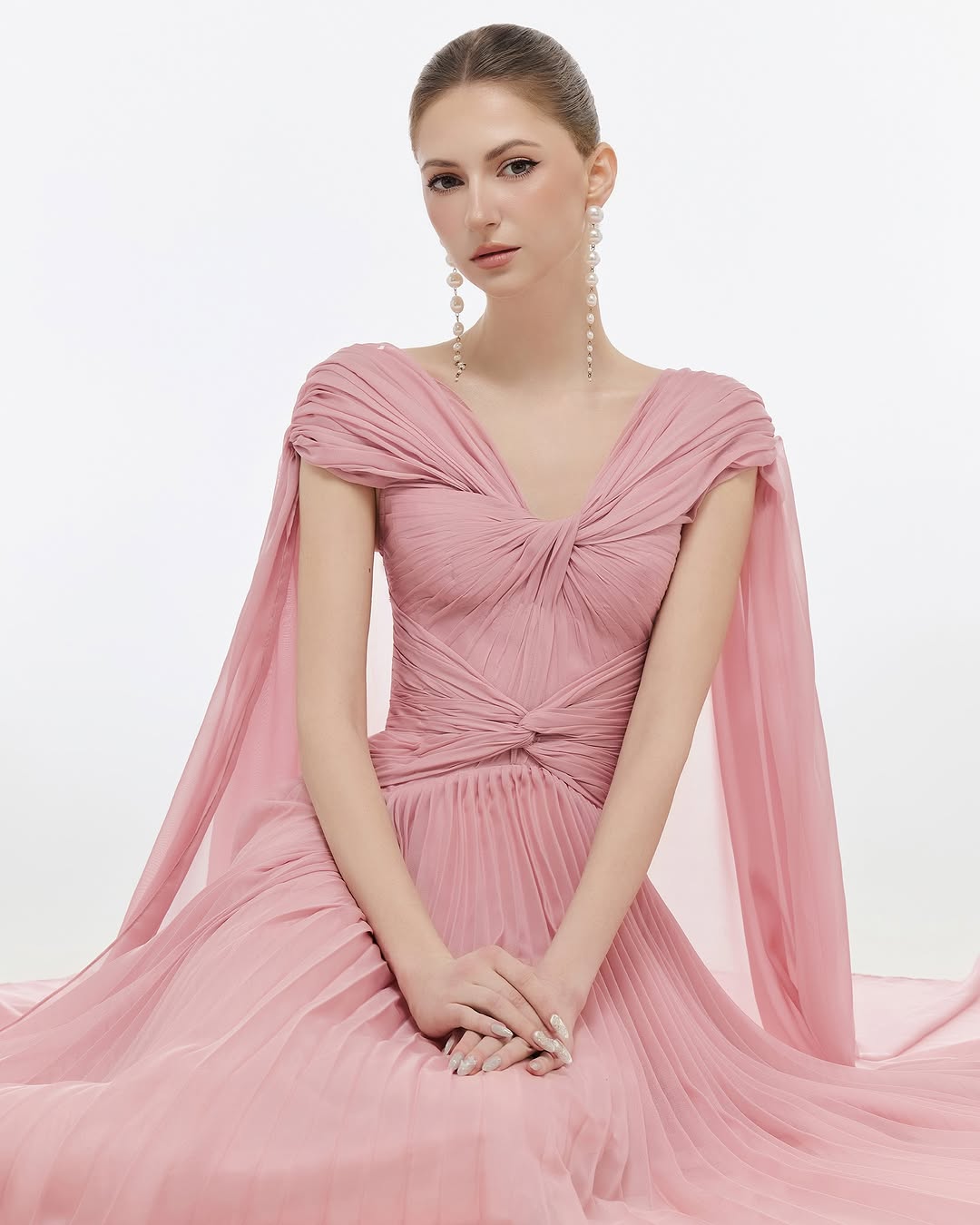 Josephine V-neck shawl dress