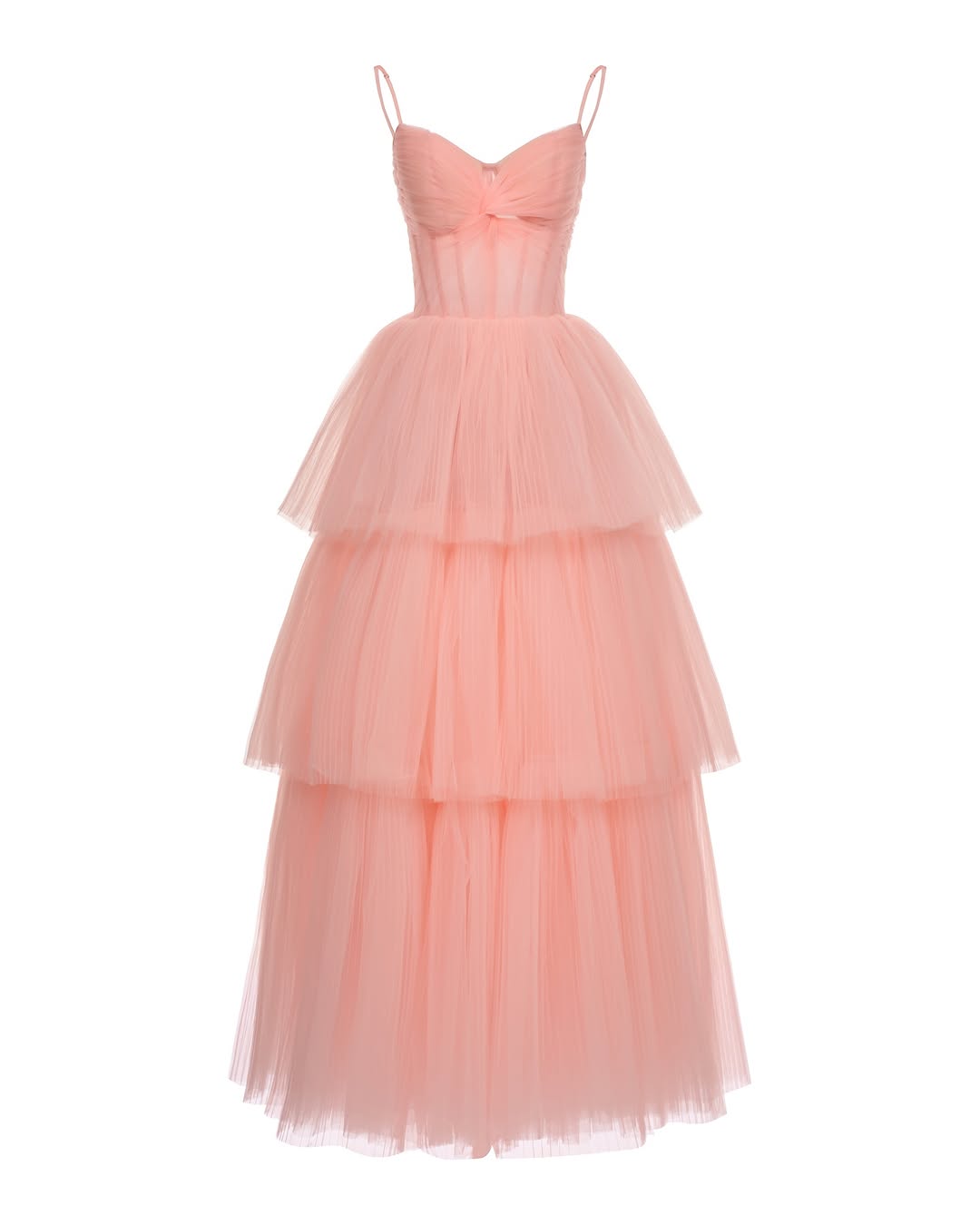 Josephine Pink camisole tiered dress