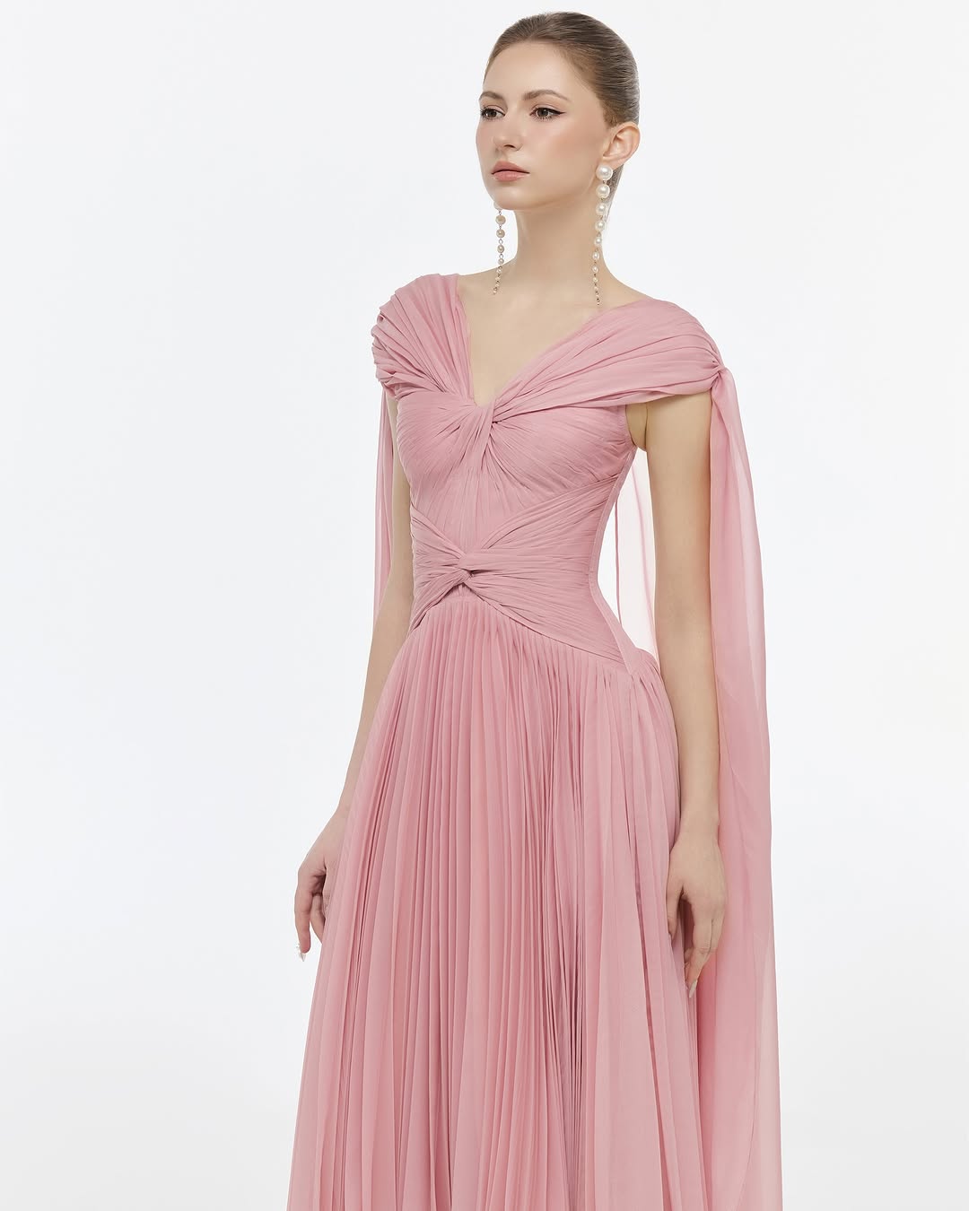 Josephine V-neck shawl dress