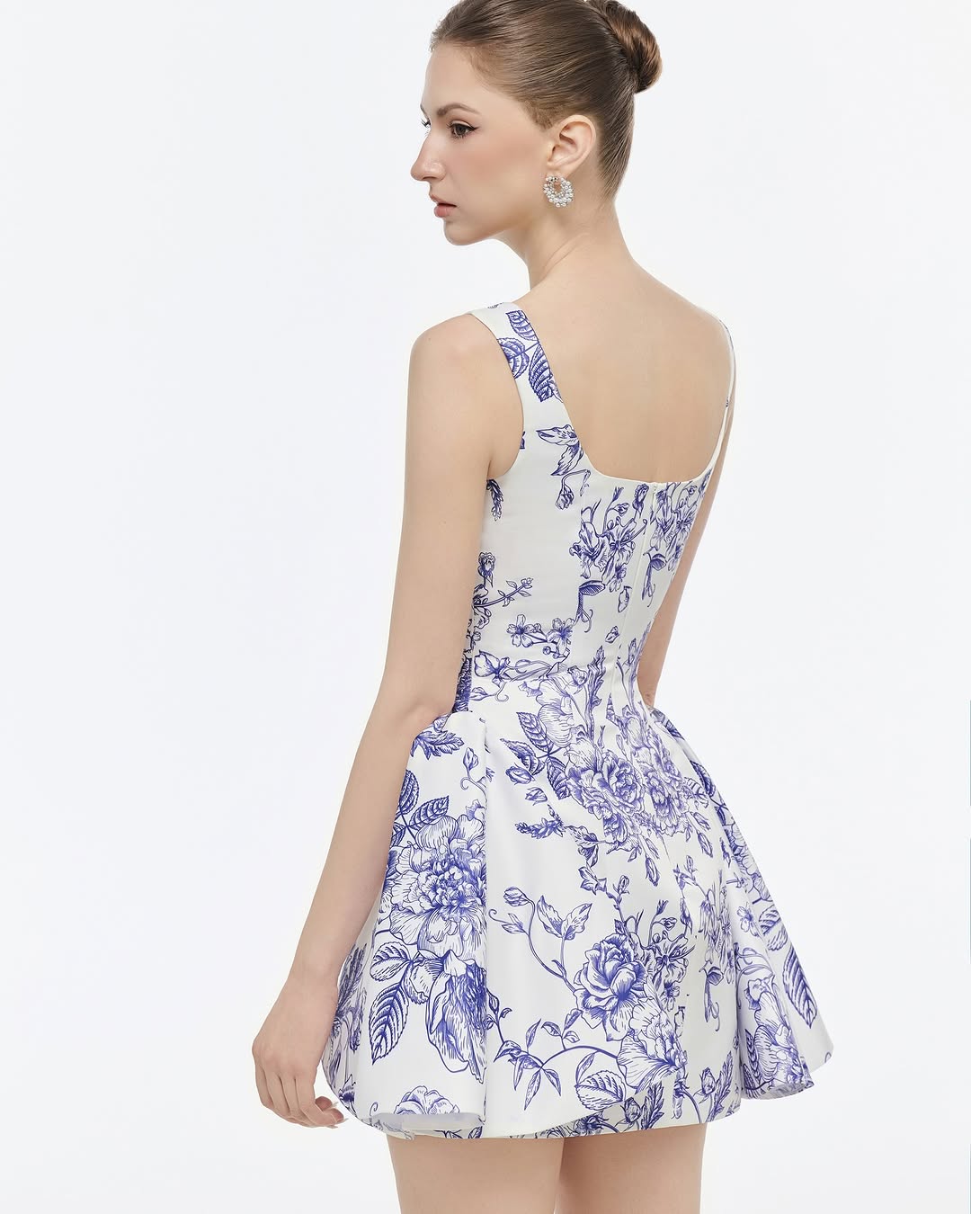 Josephine Blue and white porcelain camisole dress