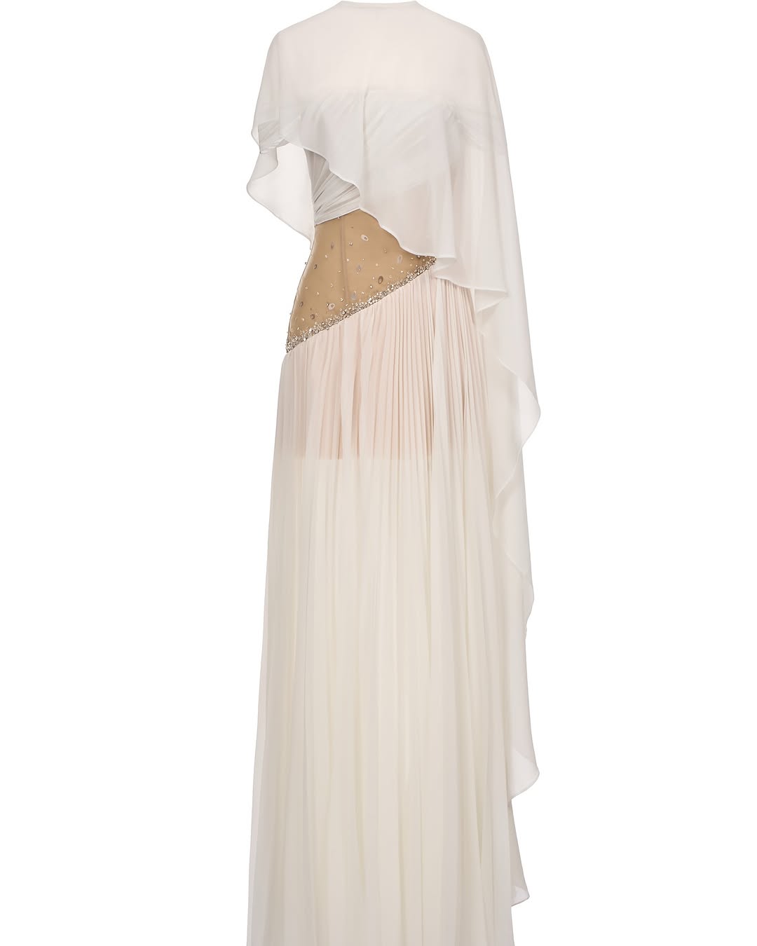 Josephine Chiffon shawl waist cinching dress