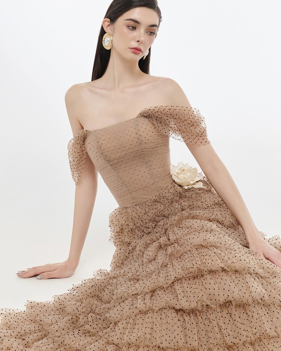 Josephine Off shoulder tiered dress