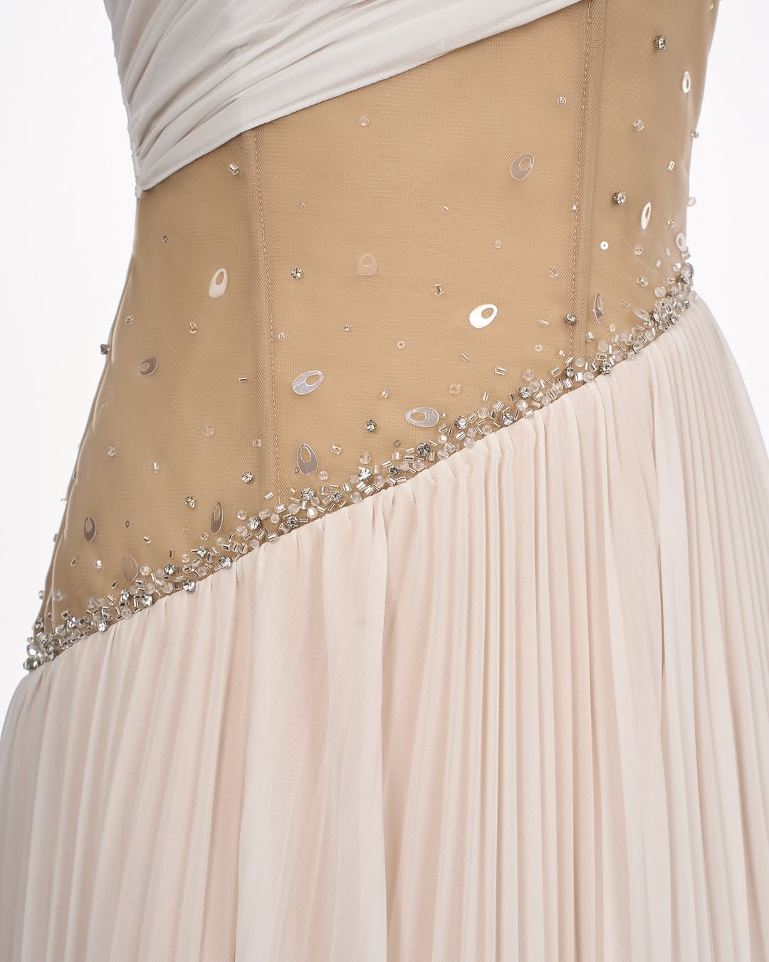 Josephine Chiffon shawl waist cinching dress